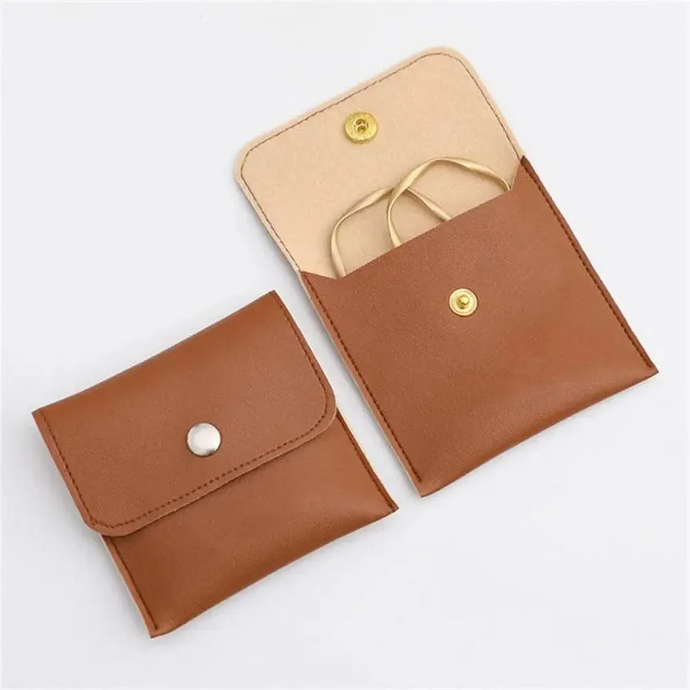 1PC PU Leather Jewellery Pouch Packaging Bag Earrings Ring Bag Necklace Bracelet Jewelry Storage Bag Jewelry Bag