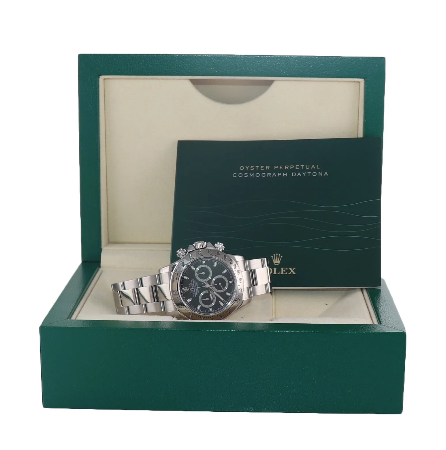 2005 Rolex Daytona 116520 Black Steel Chrono Oyster 40mm Watch Box