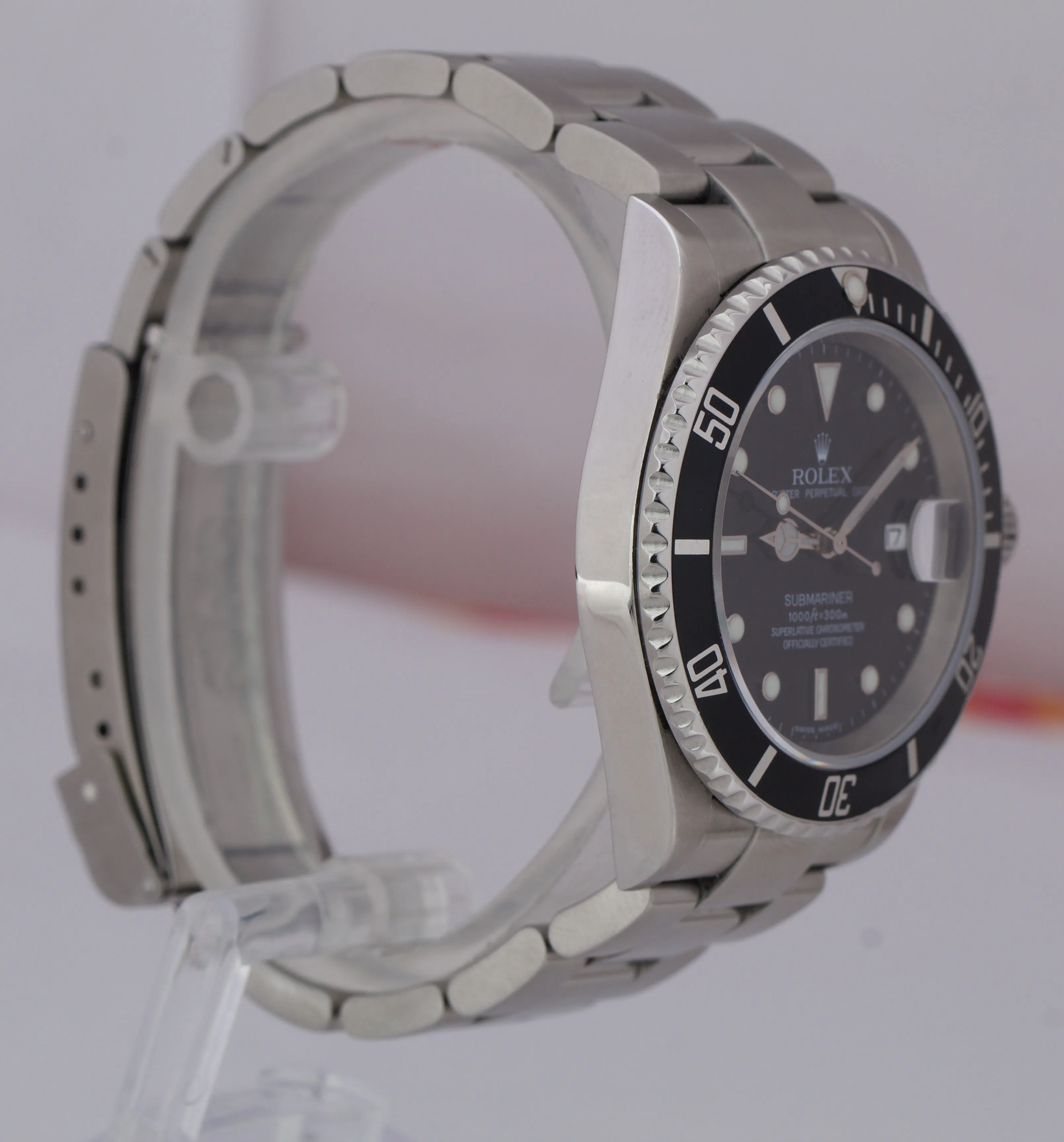 2007 Rolex Submariner Date 16610 T NO-HOLES Pre-Ceramic Stainless Steel Watch
