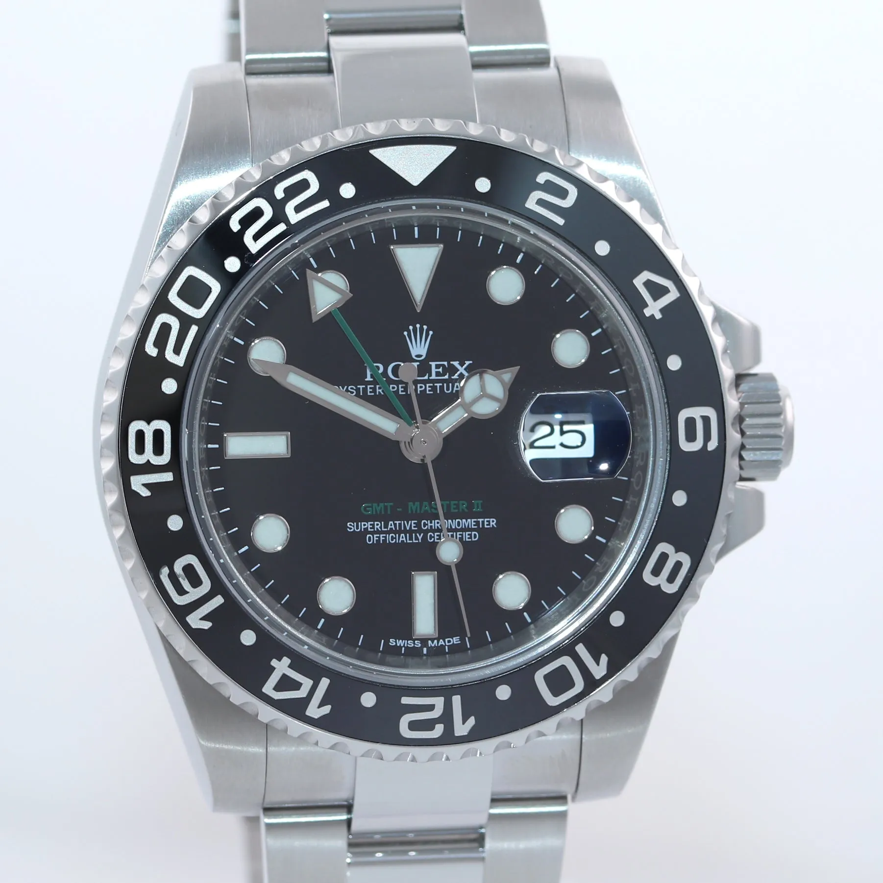 2013 PAPERS MINT Rolex GMT Master II 116710LN Steel Ceramic Black Ceramic Watch