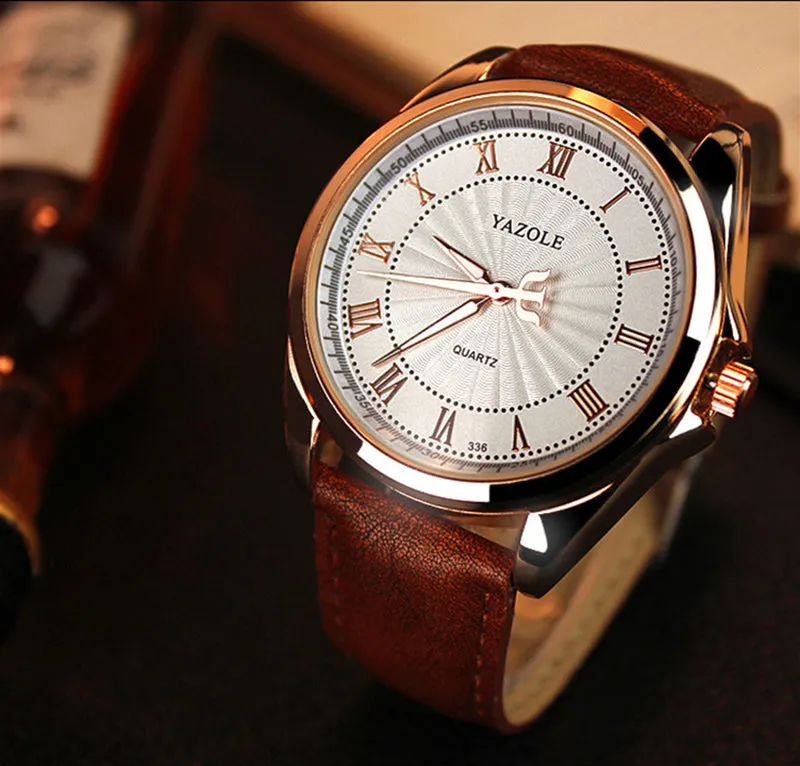 2016 Men Watch Top Brand Luxury Famous Wristwatches Male Clock Leather Wrist Watch Business Fashion Casual Dress Quartz Watches