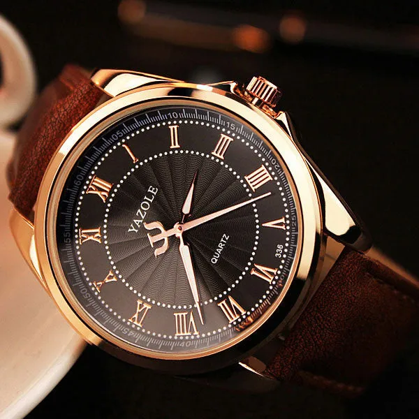 2016 Men Watch Top Brand Luxury Famous Wristwatches Male Clock Leather Wrist Watch Business Fashion Casual Dress Quartz Watches