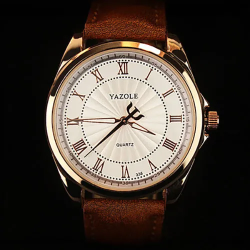 2016 Men Watch Top Brand Luxury Famous Wristwatches Male Clock Leather Wrist Watch Business Fashion Casual Dress Quartz Watches