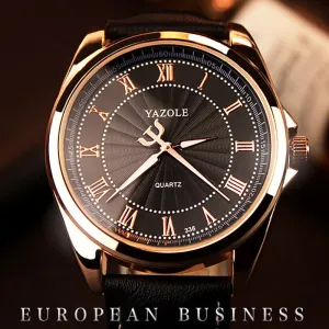 2016 Men Watch Top Brand Luxury Famous Wristwatches Male Clock Leather Wrist Watch Business Fashion Casual Dress Quartz Watches