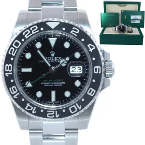 2017 PAPERS MINT Rolex GMT Master II 116710LN Steel Ceramic Black Ceramic Watch