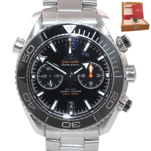 2017 PAPERS Omega Seamaster Planet Ocean Black Ceramic 215.30.46.51.01.001 Watch