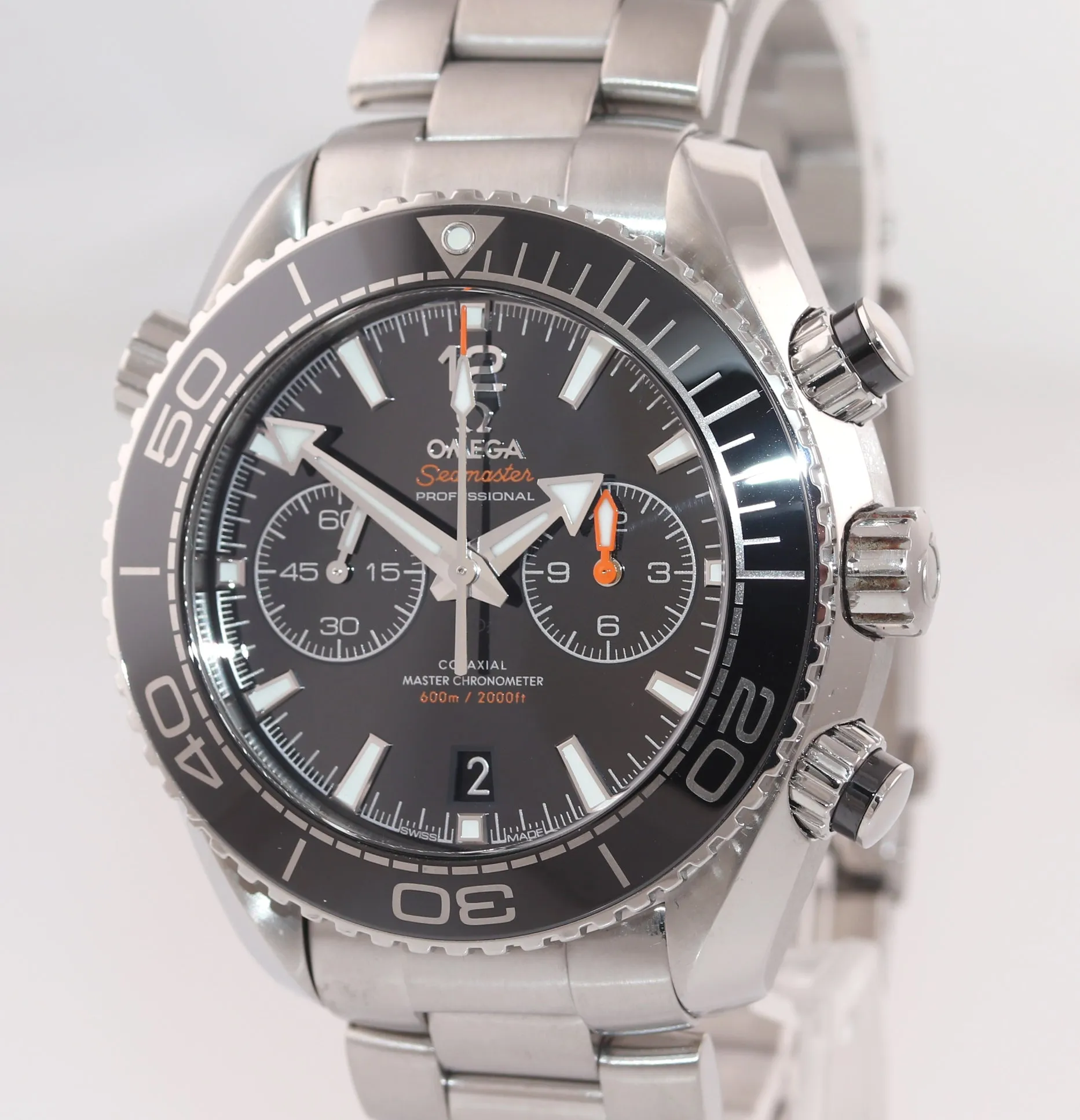 2017 PAPERS Omega Seamaster Planet Ocean Black Ceramic 215.30.46.51.01.001 Watch