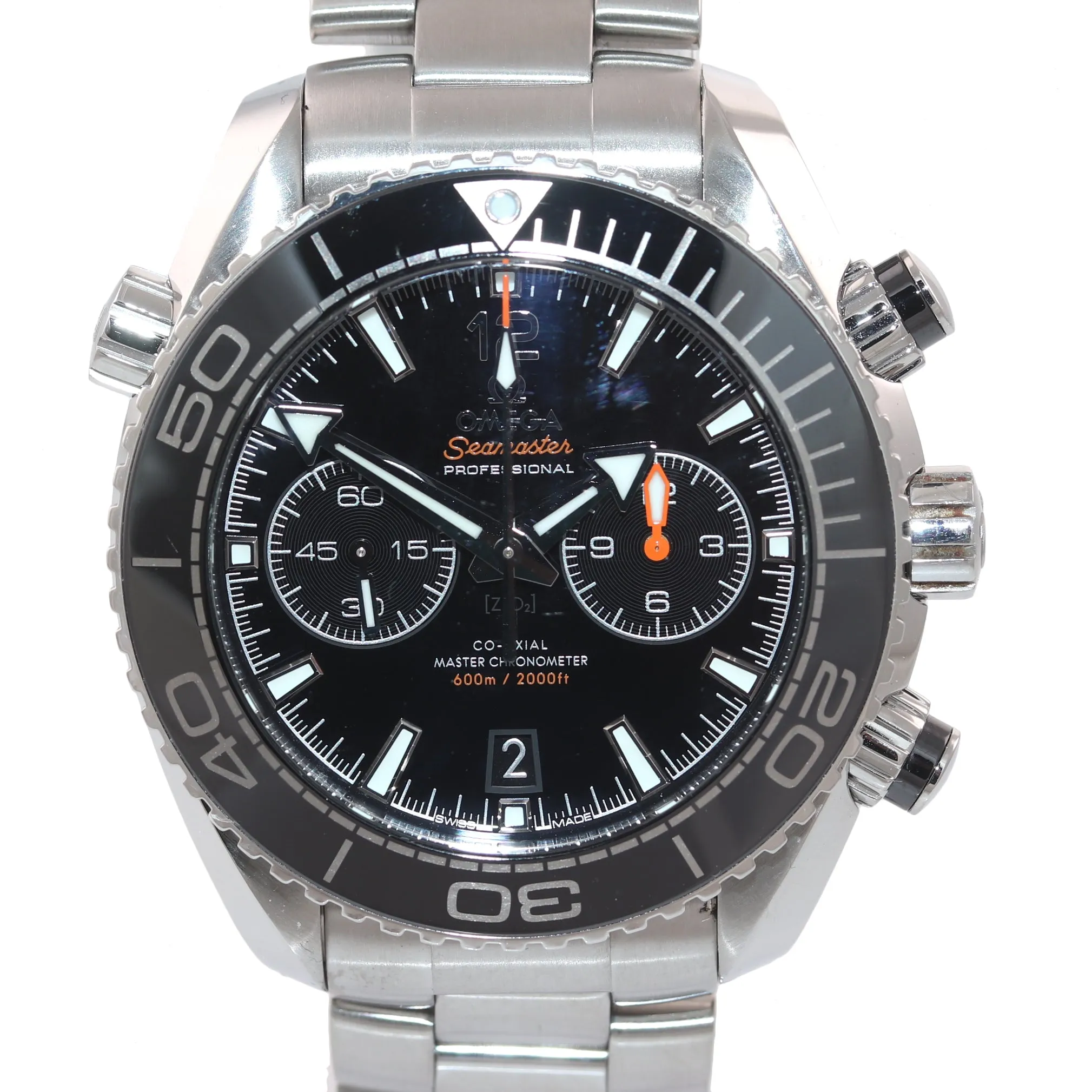 2017 PAPERS Omega Seamaster Planet Ocean Black Ceramic 215.30.46.51.01.001 Watch