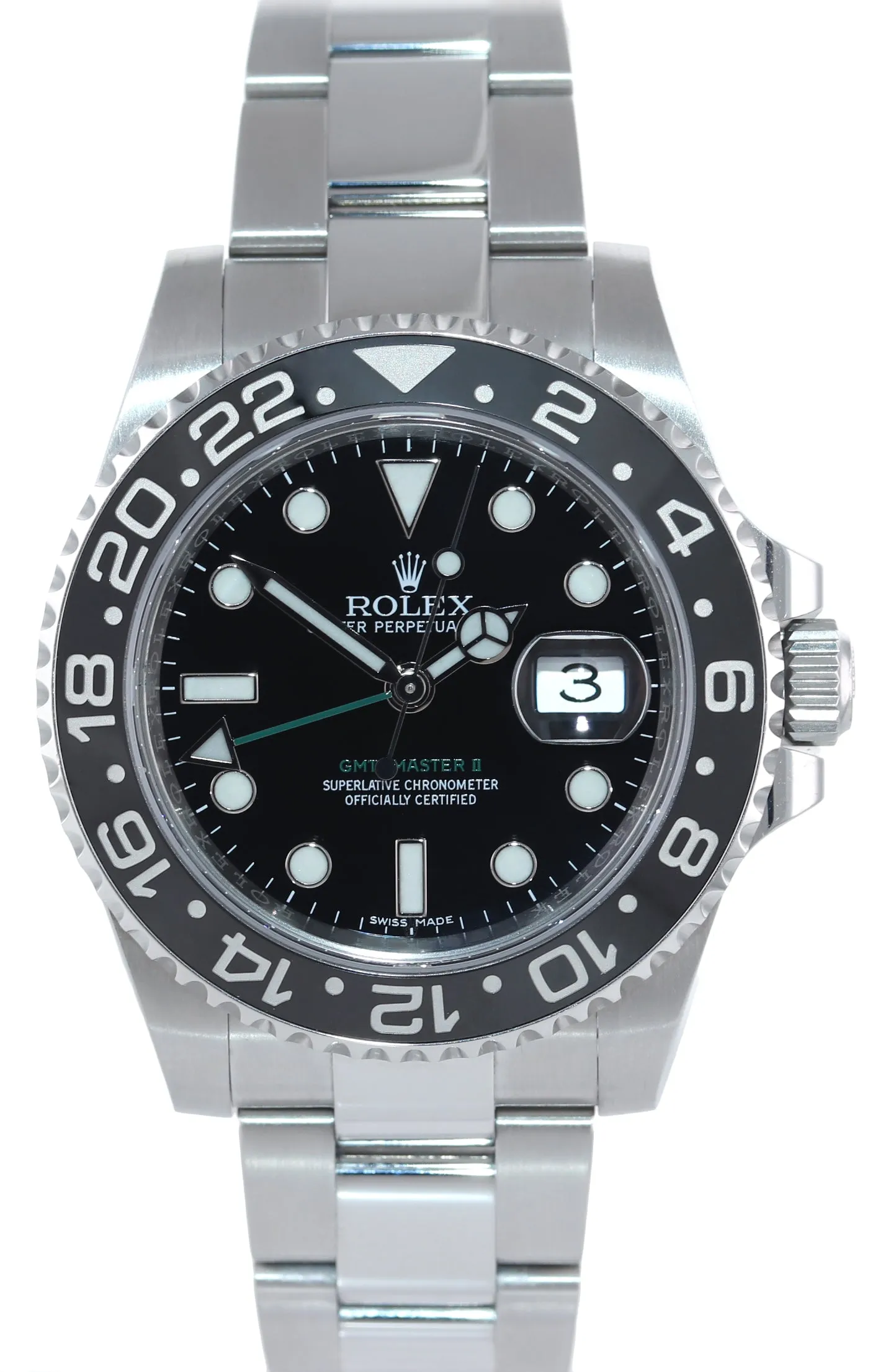 2017 PAPERS Rolex GMT Master II 116710 Steel Ceramic Black 40mm Watch Box