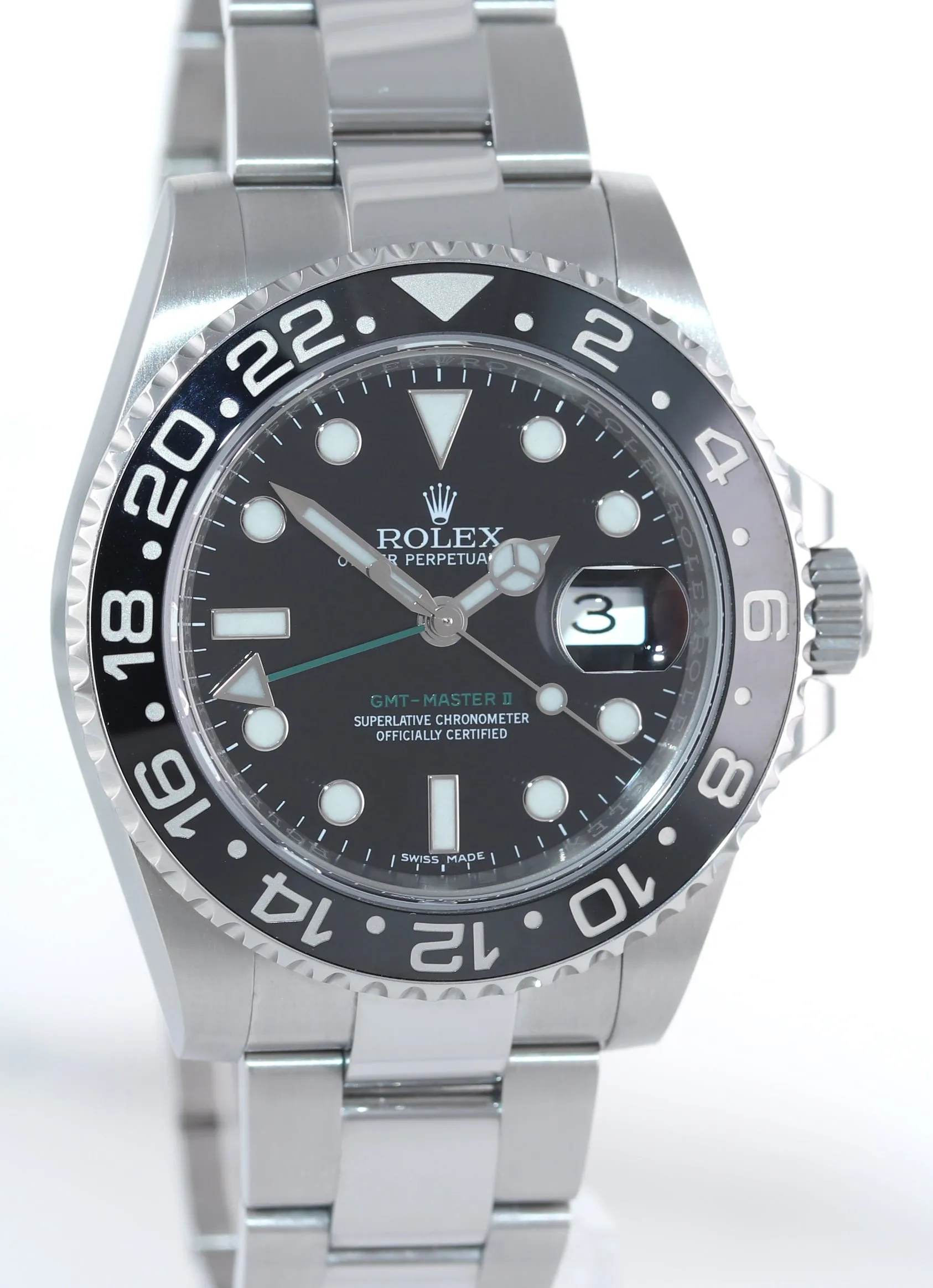 2017 PAPERS Rolex GMT Master II 116710 Steel Ceramic Black 40mm Watch Box
