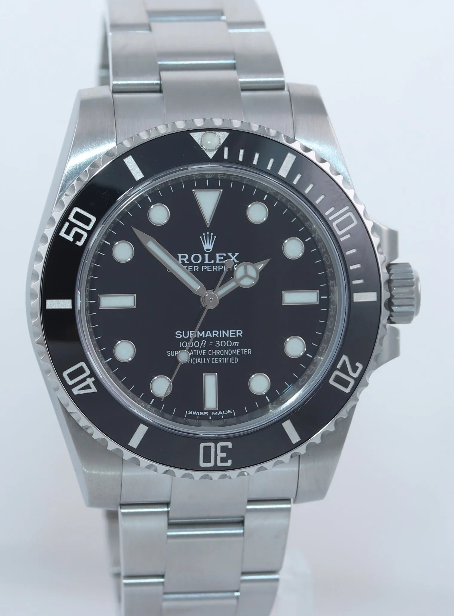 2017 PAPERS Unnamed Rolex Submariner No Date 114060 Steel Black Ceramic Watch