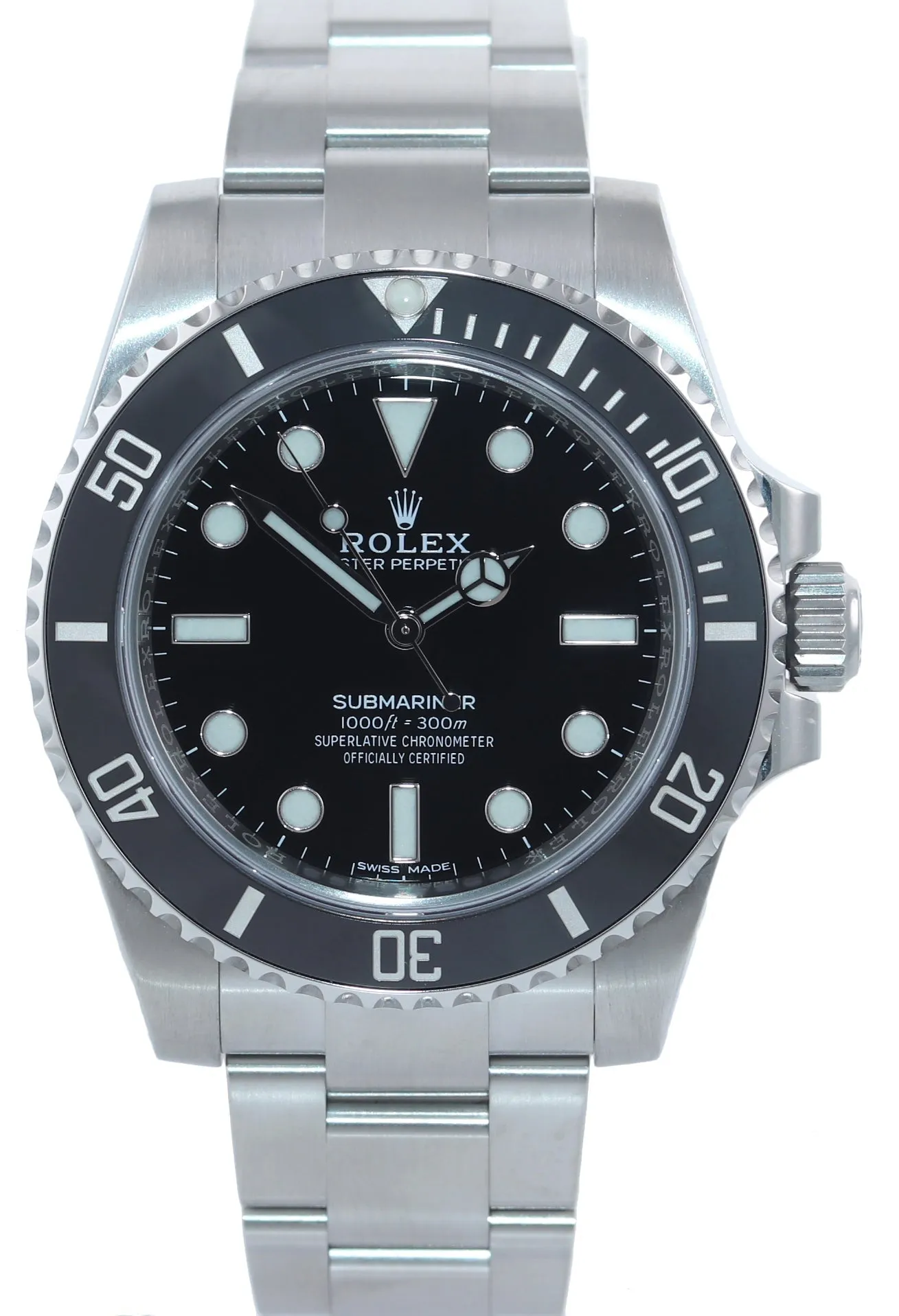 2017 PAPERS Unnamed Rolex Submariner No Date 114060 Steel Black Ceramic Watch