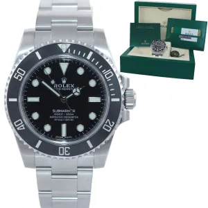 2017 PAPERS Unnamed Rolex Submariner No Date 114060 Steel Black Ceramic Watch