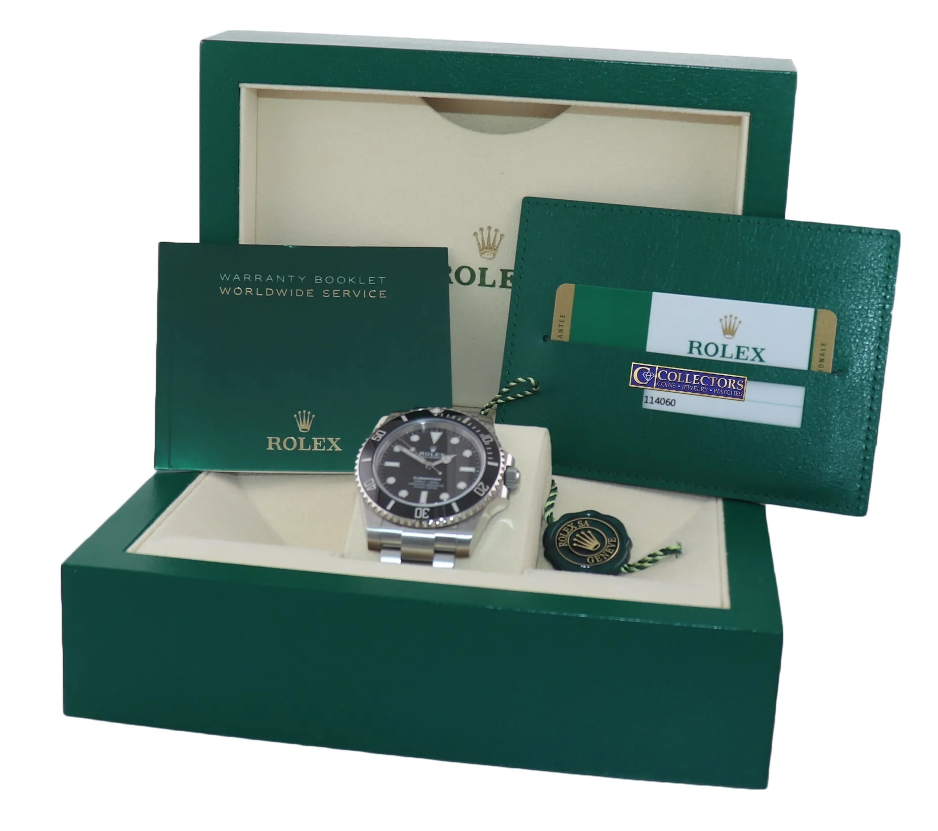 2017 PAPERS Unnamed Rolex Submariner No Date 114060 Steel Black Ceramic Watch