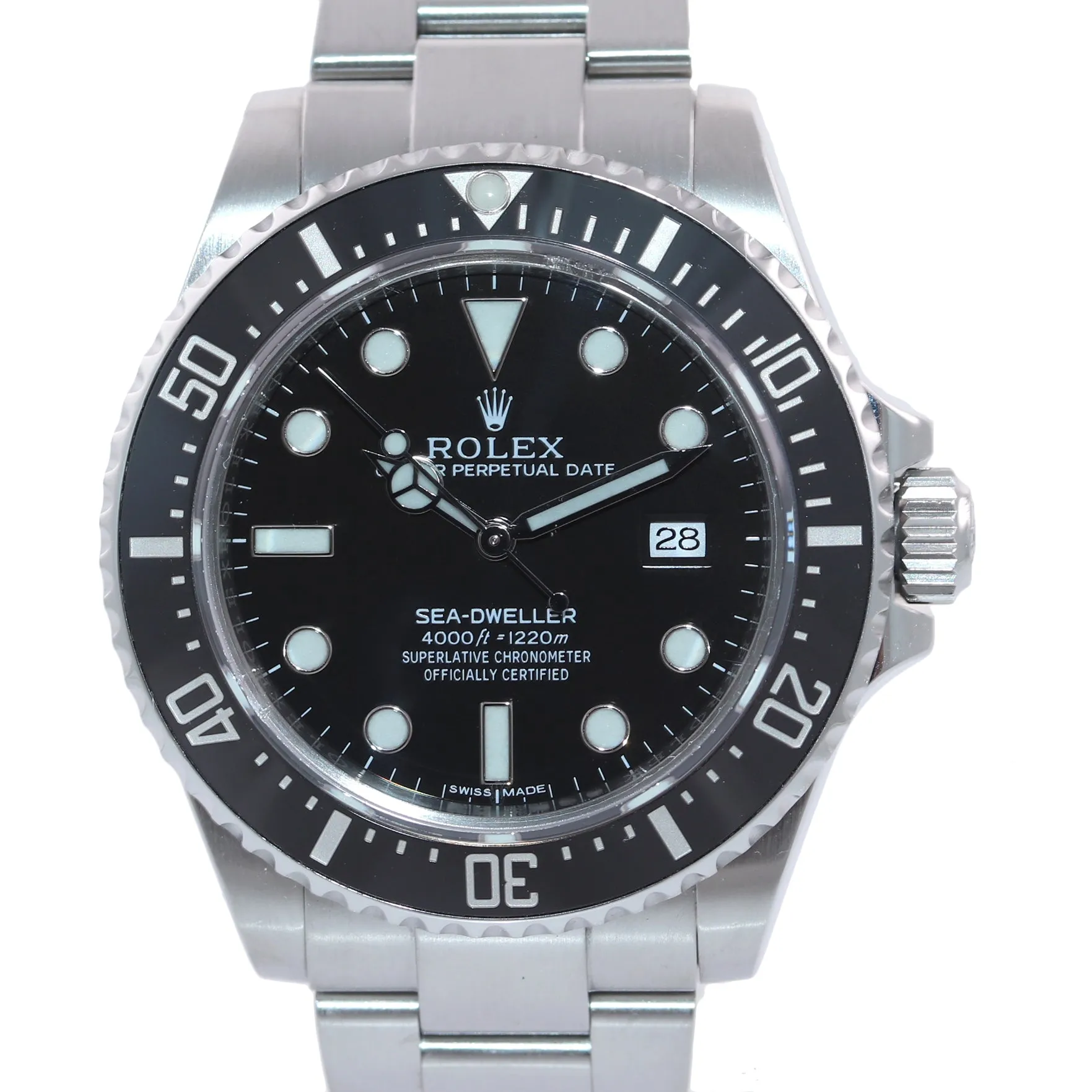 2017 Rolex Sea-Dweller 4000 SD4K 116600 Steel Black Ceramic Dive Watch Box