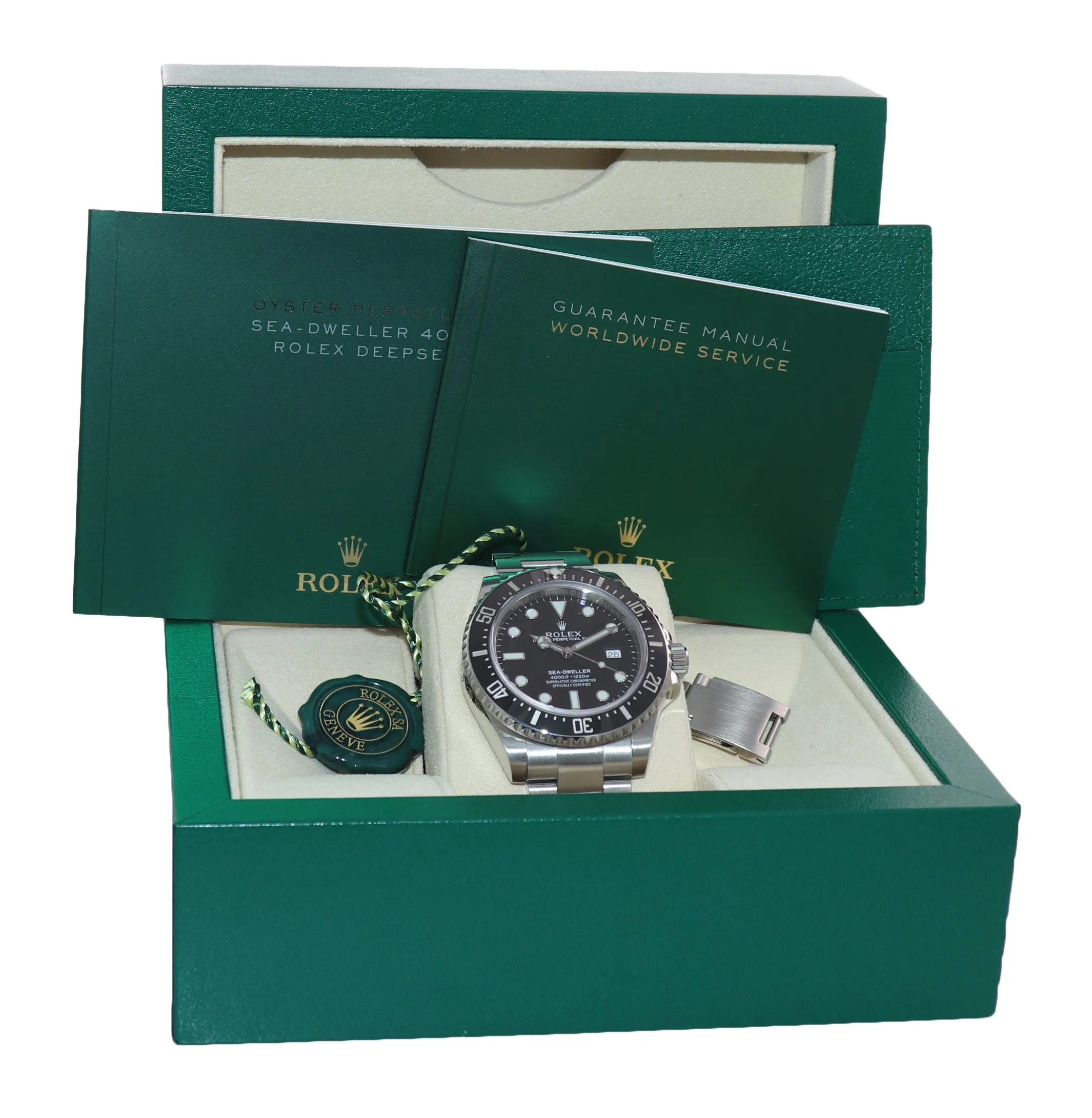 2017 Rolex Sea-Dweller 4000 SD4K 116600 Steel Black Ceramic Dive Watch Box