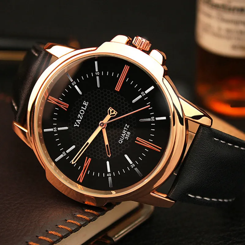2017 Top Brand Luxury Famous Quartz Watch Men Wristwatches Male Clock Leather Wrist Watch Business Fashion Casual Dress Watches