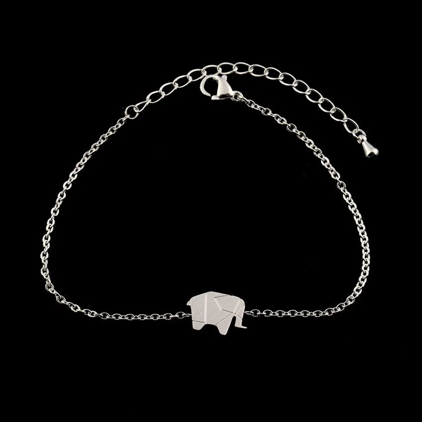 2018 Delicate Petite Origami Elephant Bracelet