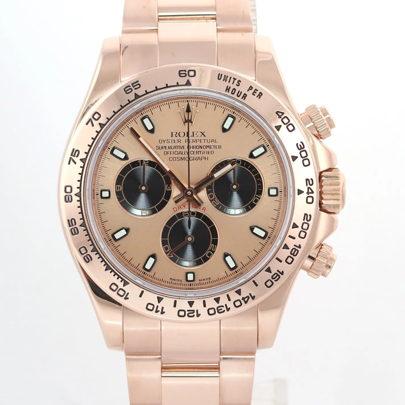 2018 Rolex Daytona Rose Gold 18k Pink Panda Dial 116505 Chrono Watch Box