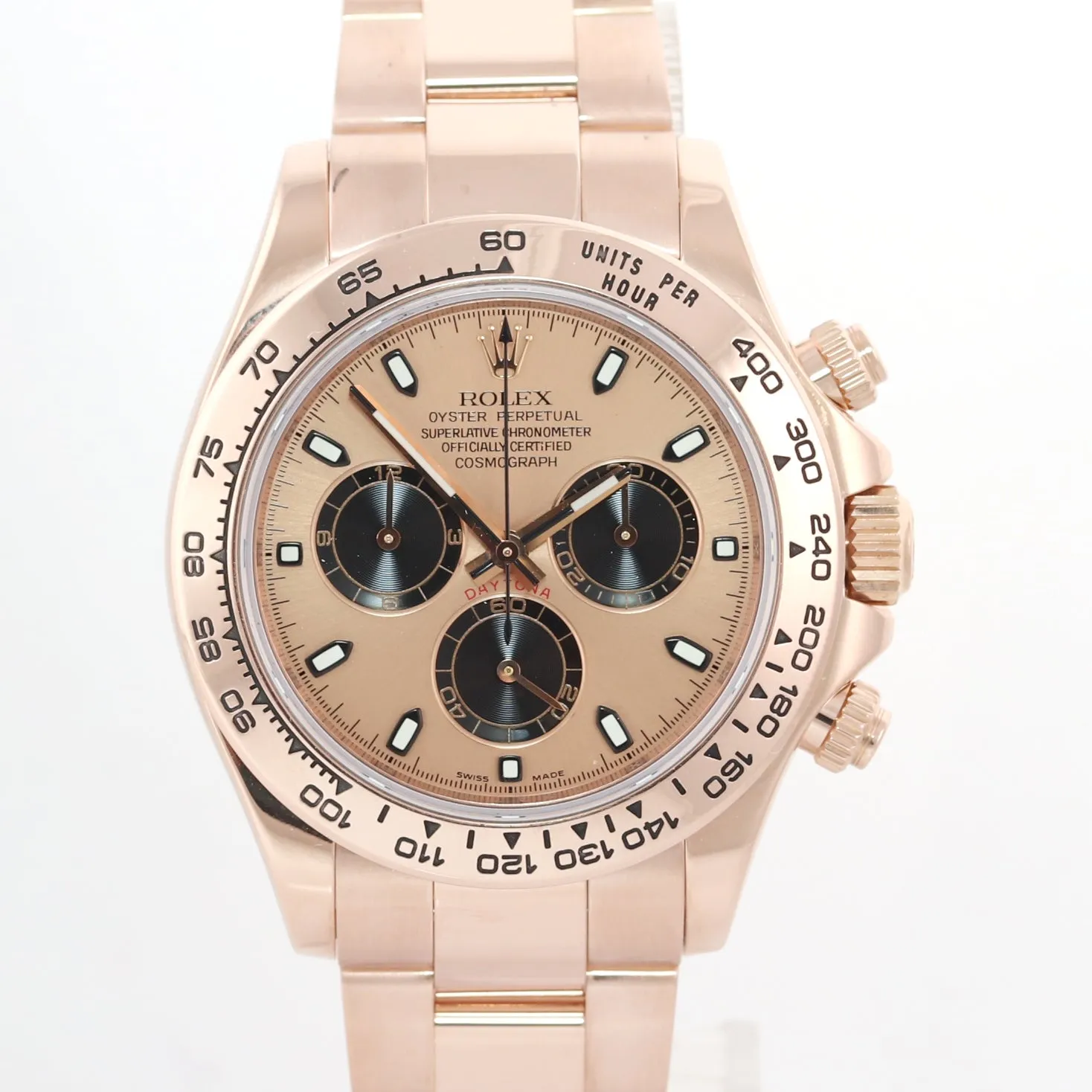 2018 Rolex Daytona Rose Gold 18k Pink Panda Dial 116505 Chrono Watch Box
