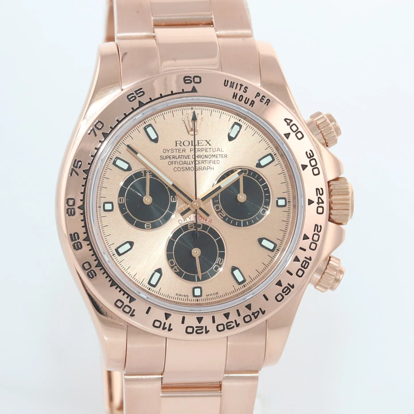 2018 Rolex Daytona Rose Gold 18k Pink Panda Dial 116505 Chrono Watch Box