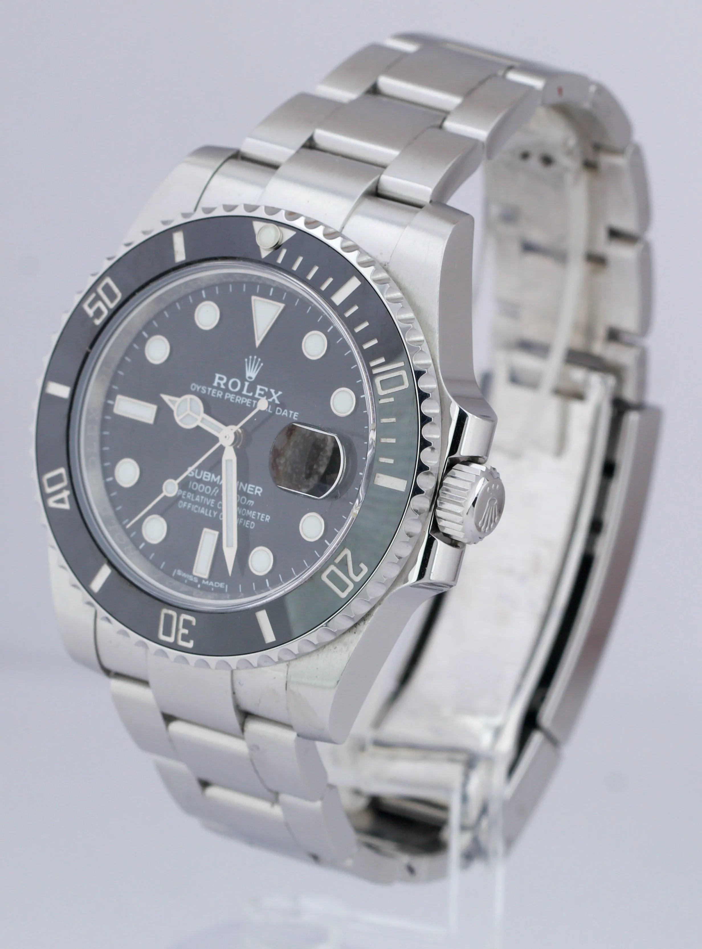 2018 Rolex Submariner Date 40mm Stainless Black Ceramic 116610 LN B P Watch