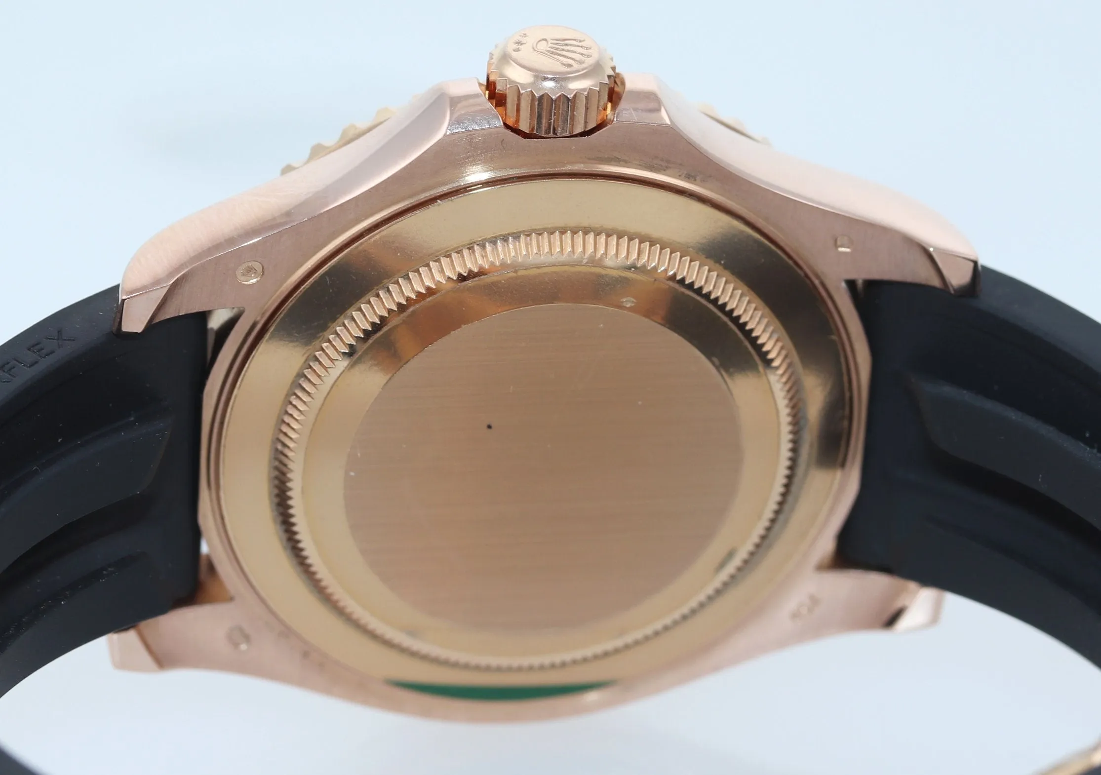 2018 Rolex Yacht-Master 116655 Everose Gold 40mm Black Oysterflex Watch Box
