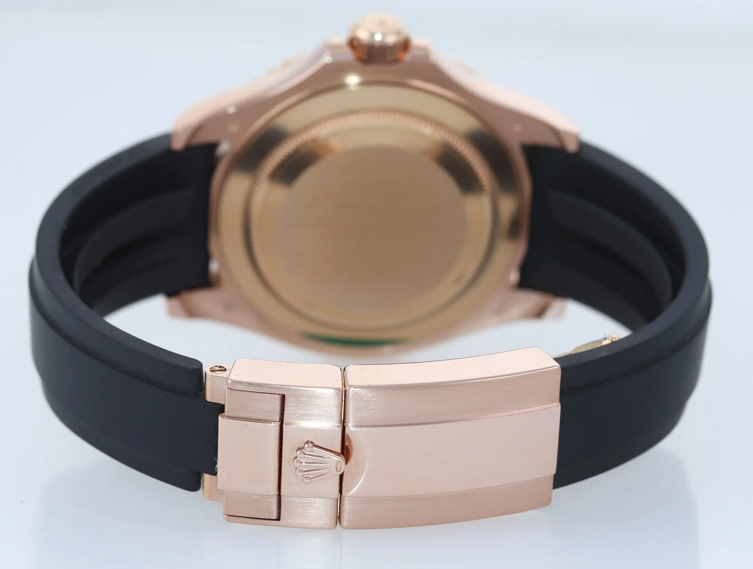 2018 Rolex Yacht-Master 116655 Everose Gold 40mm Black Oysterflex Watch Box