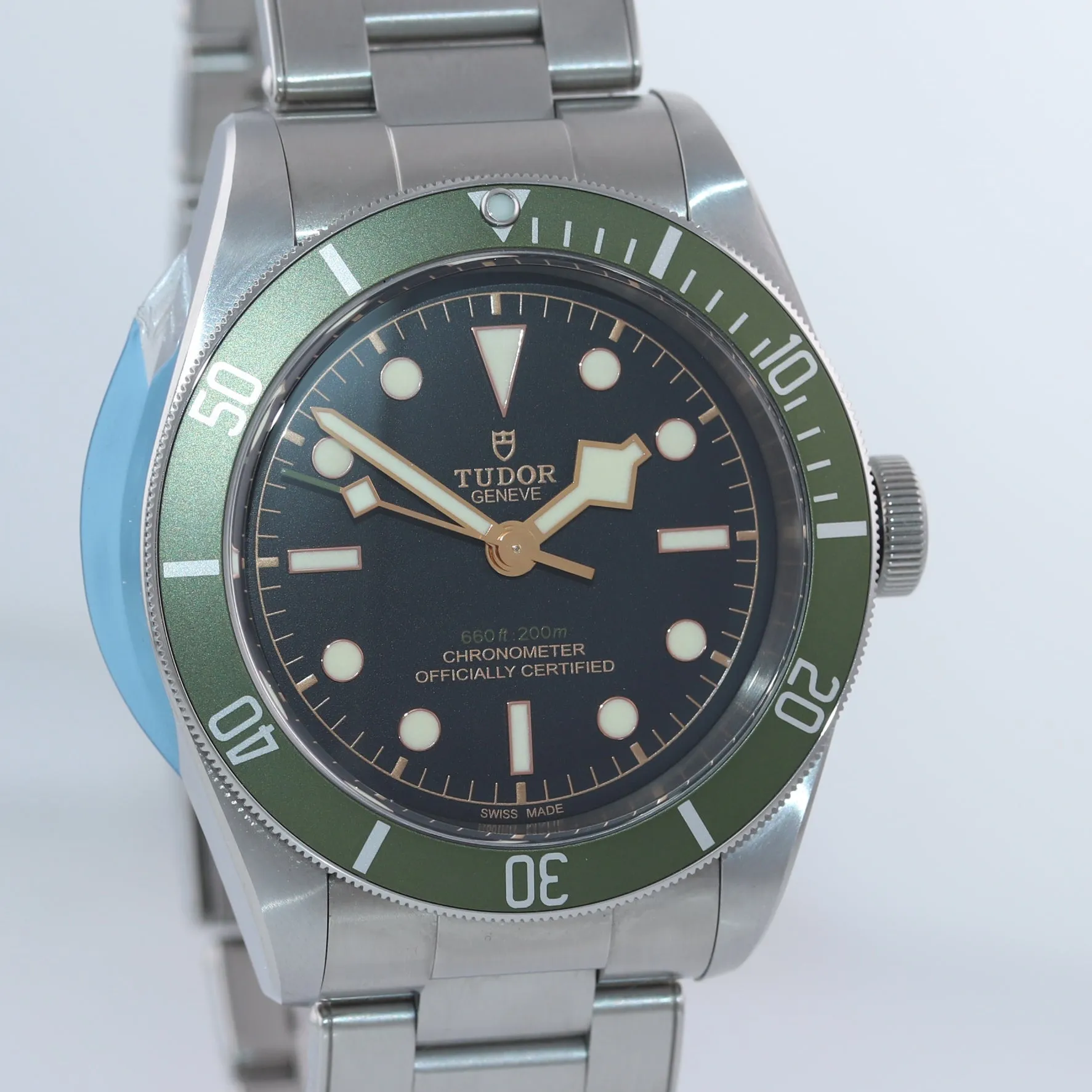 2018 UNWORN Tudor Black Bay Harrods Limited 79230G Steel Black Green Dive Watch