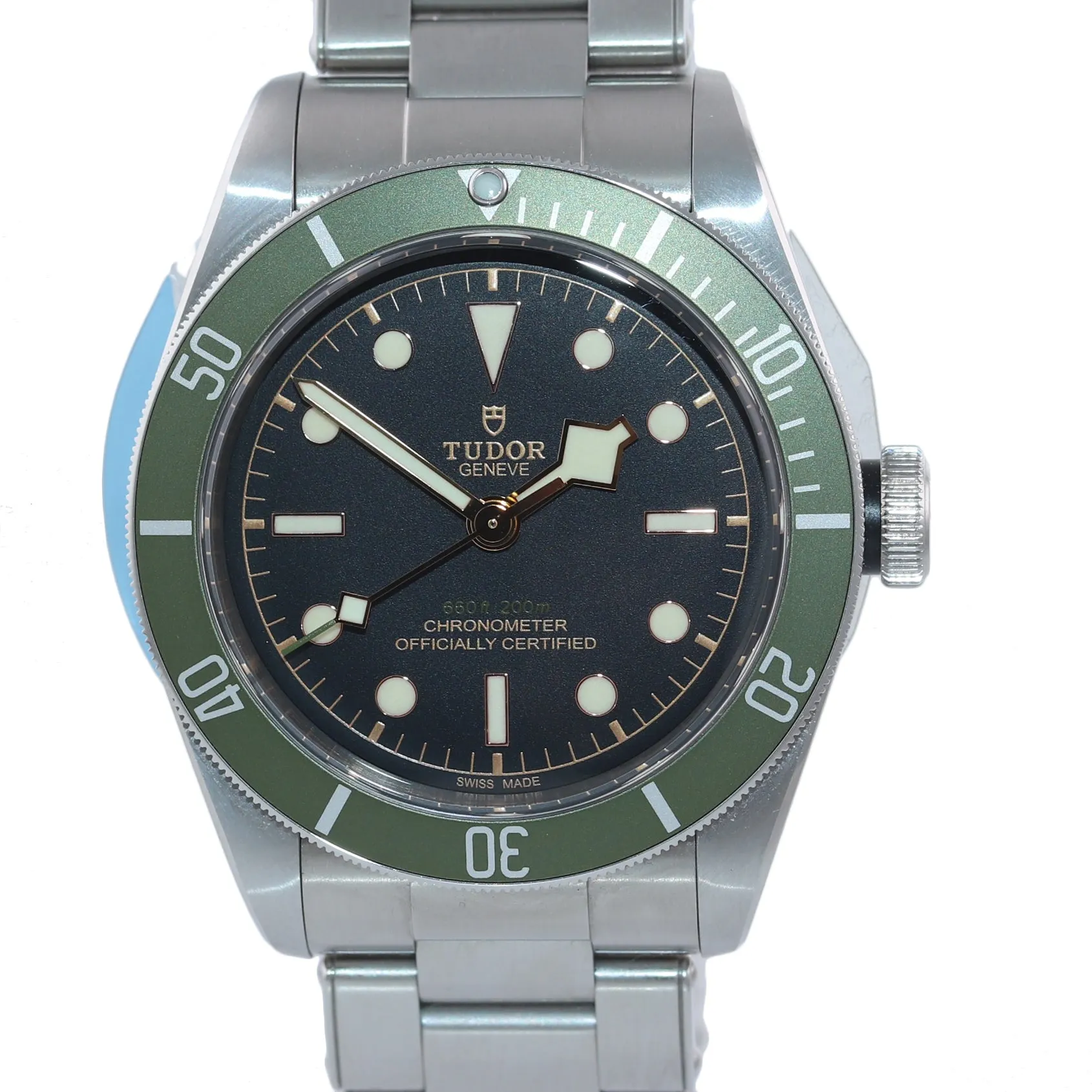 2018 UNWORN Tudor Black Bay Harrods Limited 79230G Steel Black Green Dive Watch