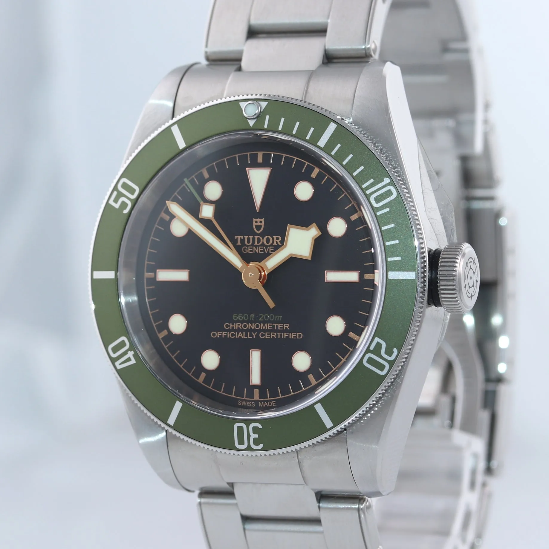 2018 UNWORN Tudor Black Bay Harrods Limited 79230G Steel Black Green Dive Watch