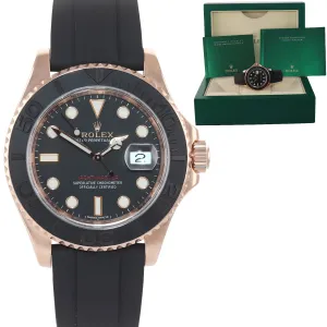 2019-2020 Rolex Yacht-Master 116655 18k Everose 40mm Oysterflex Rubber Watch