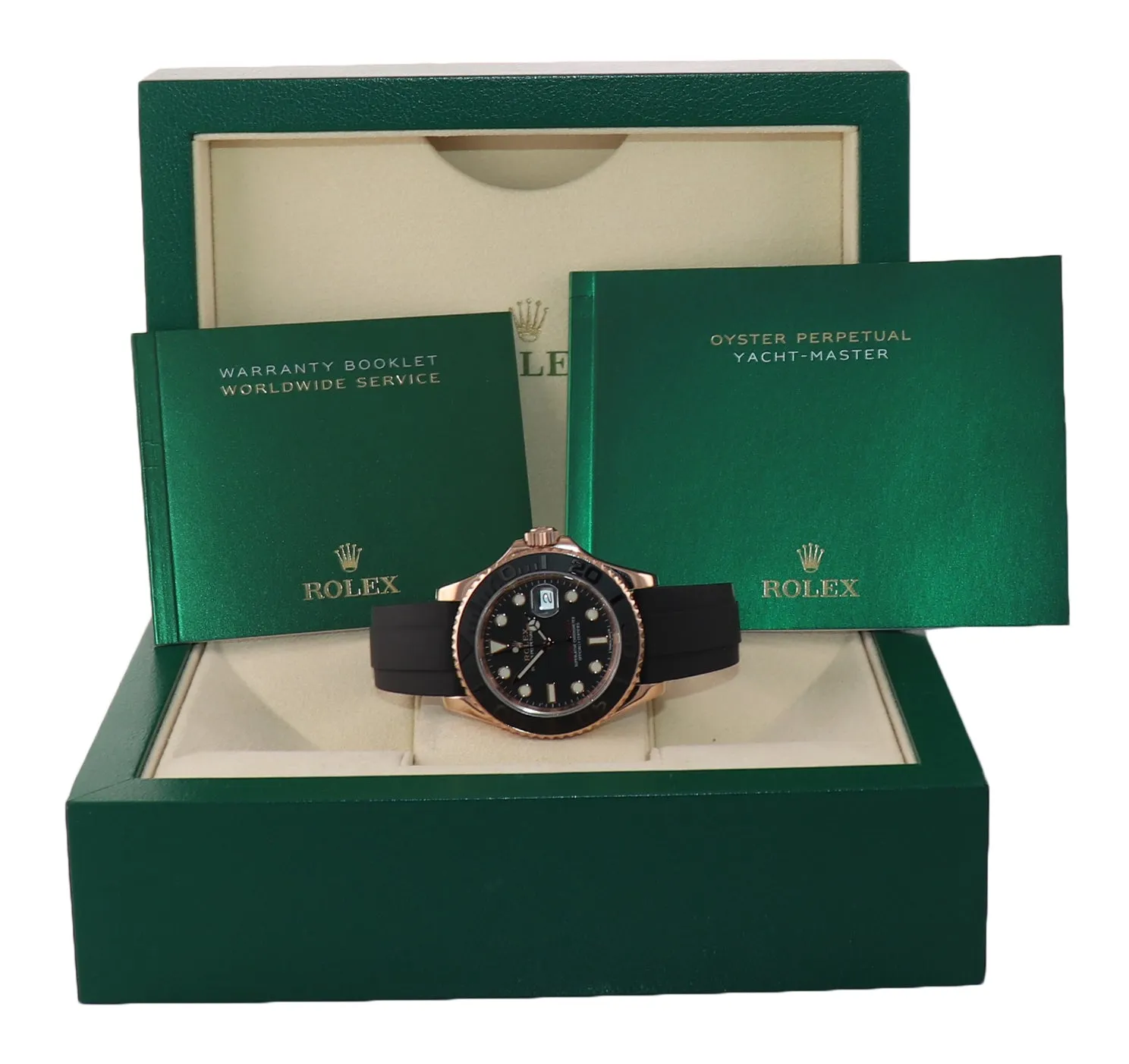 2019-2020 Rolex Yacht-Master 116655 18k Everose 40mm Oysterflex Rubber Watch