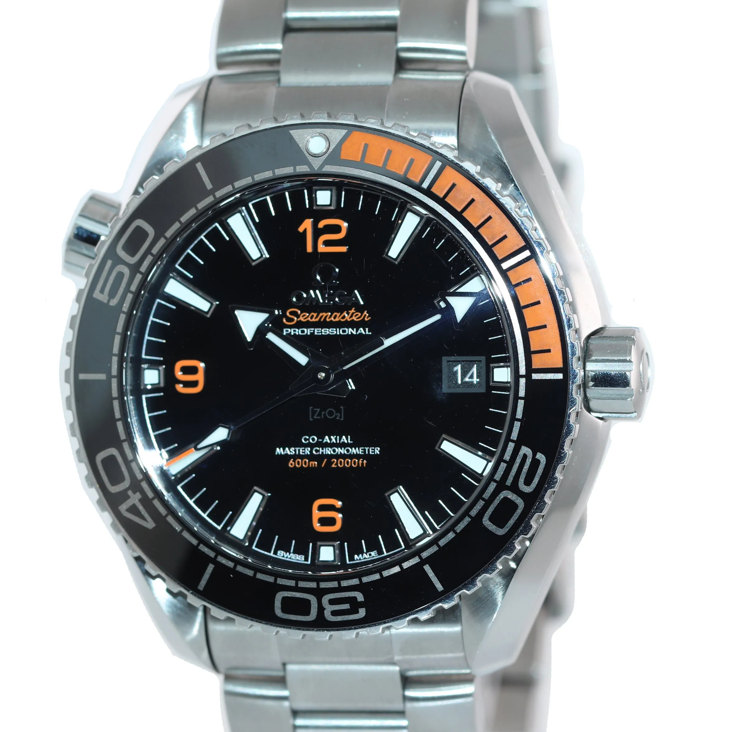 2019 MINT Omega Seamaster Planet Ocean 43.5mm 215.30.44.21.01.002 Ceramic Watch
