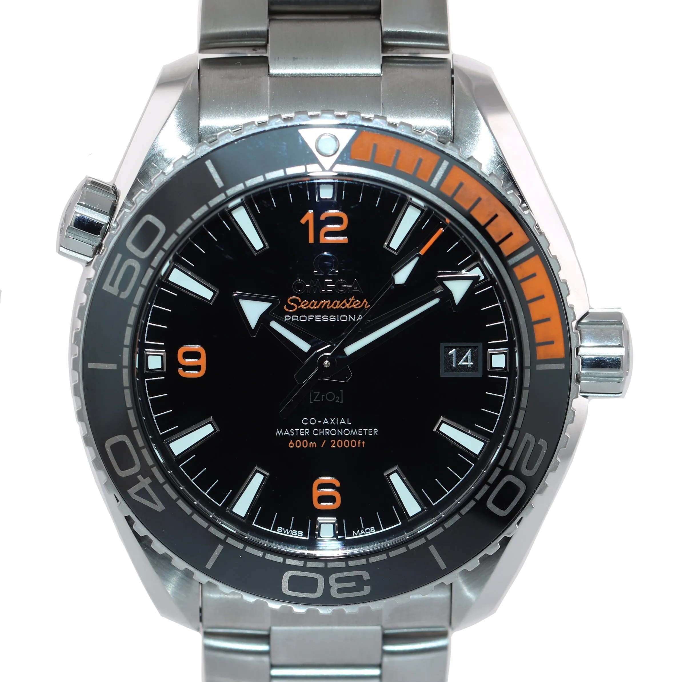 2019 MINT Omega Seamaster Planet Ocean 43.5mm 215.30.44.21.01.002 Ceramic Watch