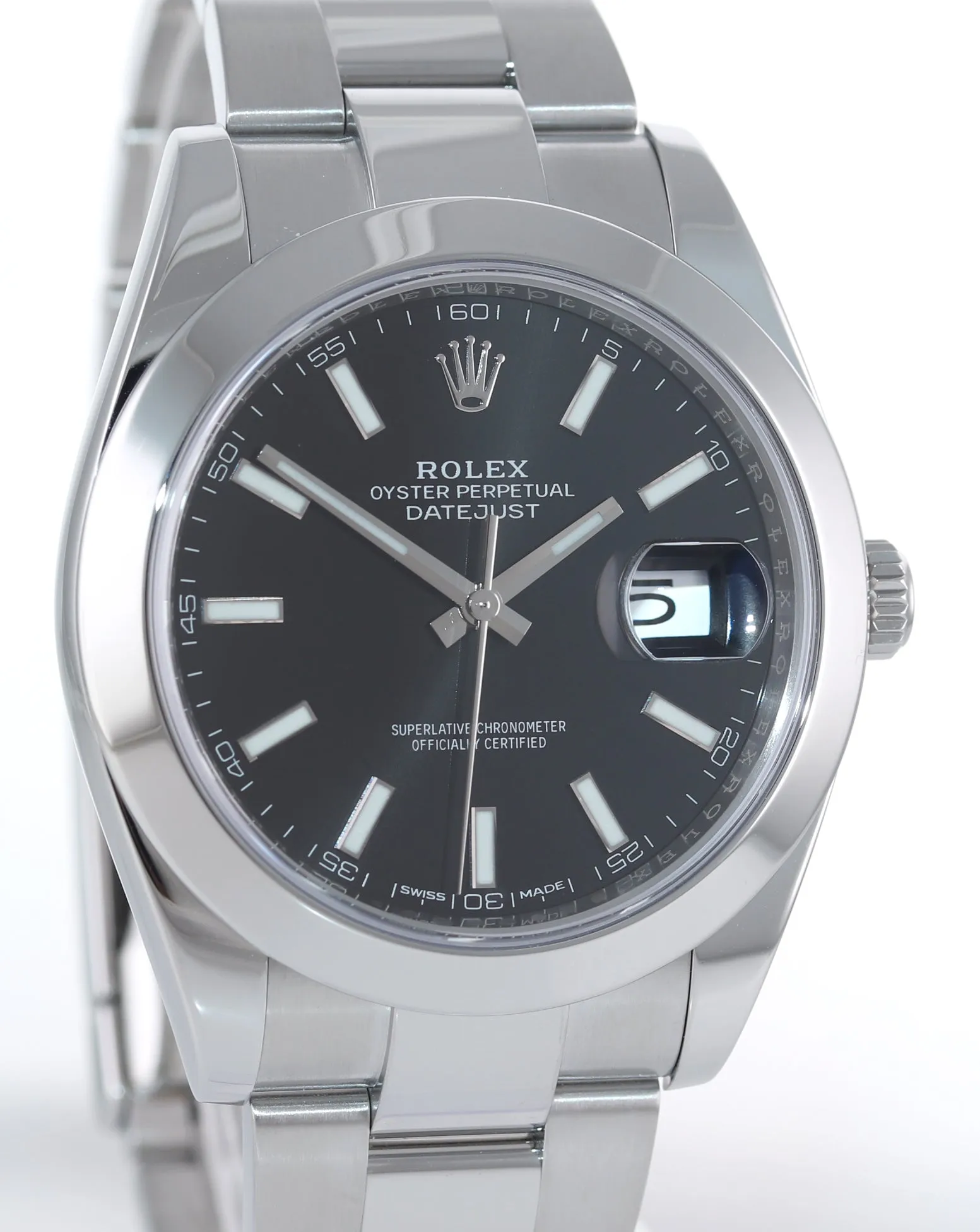 2019 PAPERS Rolex DateJust 41 Steel 126300 Black Dial Oyster 41mm Watch Box