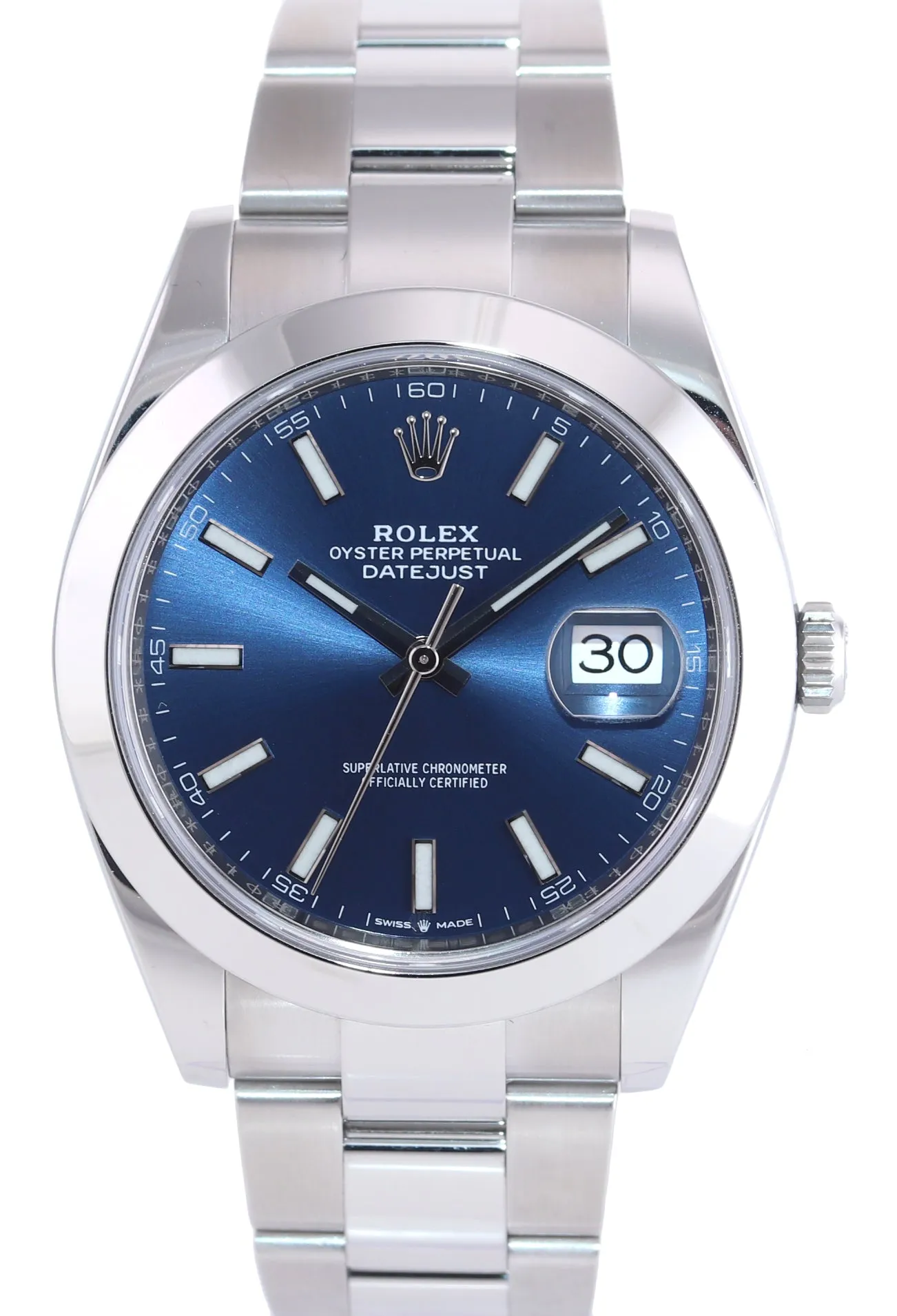 2019 PAPERS Rolex DateJust 41 Steel 126300 Blue Dial Jubilee 41mm Watch Box