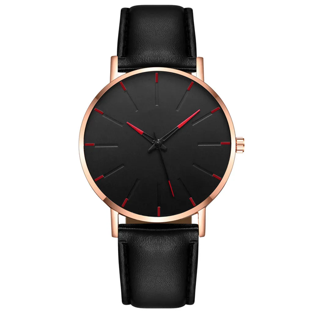 2021 Minimalist Men Business Stainless Steel Ultra Thin Watch