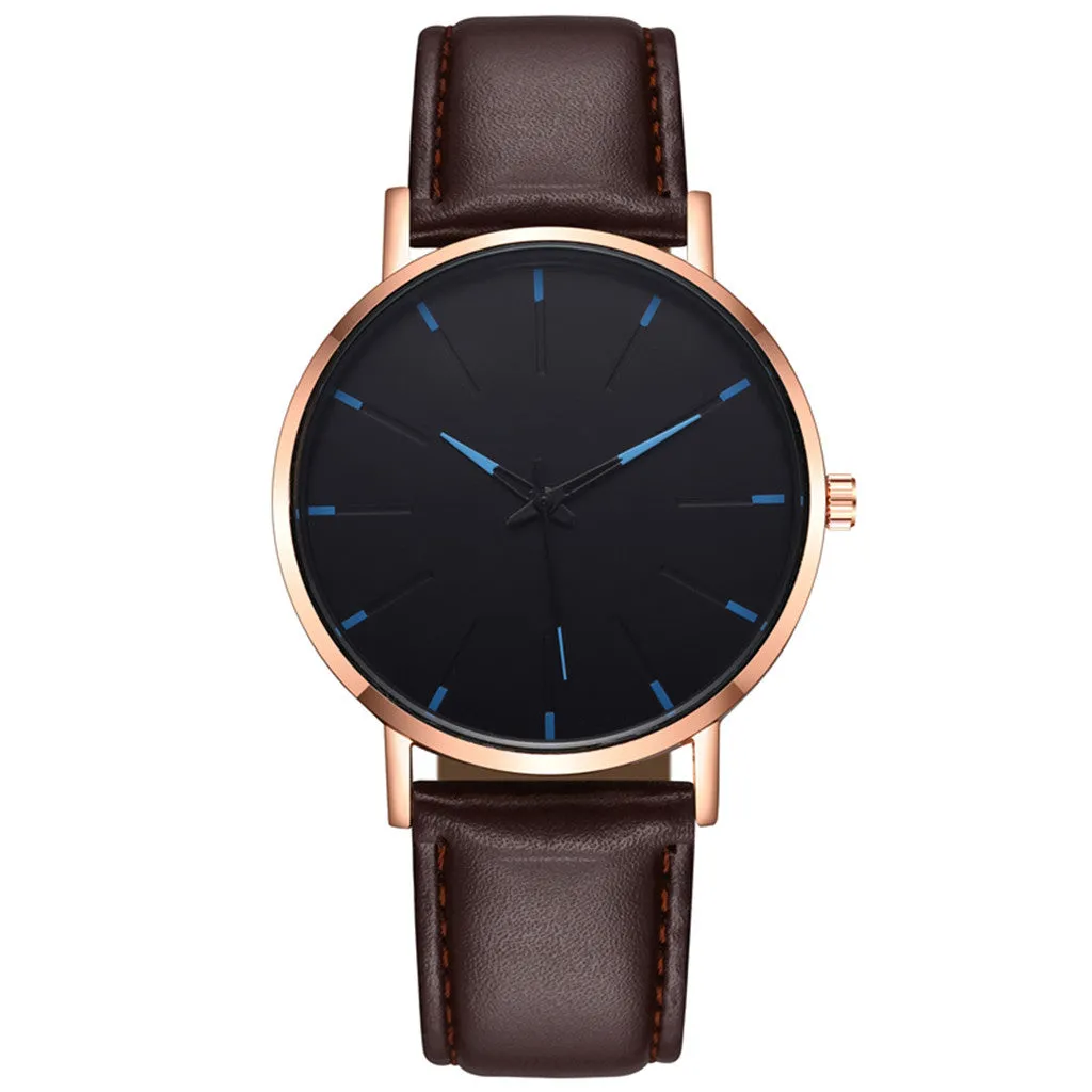 2021 Minimalist Men Business Stainless Steel Ultra Thin Watch