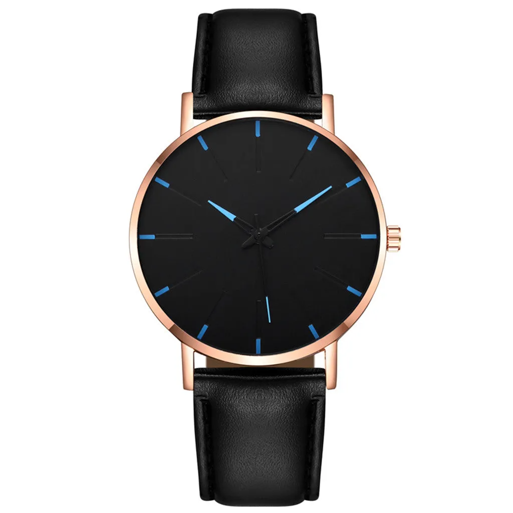 2021 Minimalist Men Business Stainless Steel Ultra Thin Watch