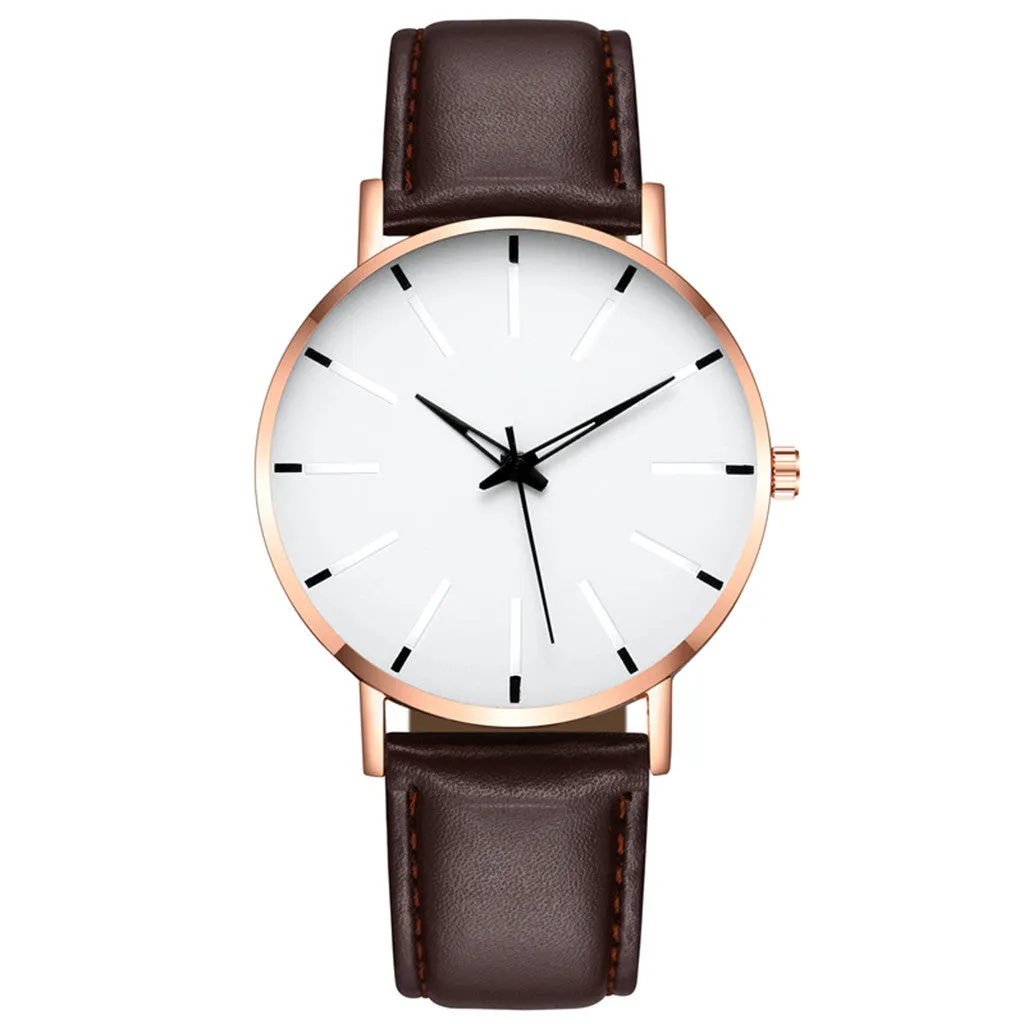 2021 Minimalist Men Business Stainless Steel Ultra Thin Watch
