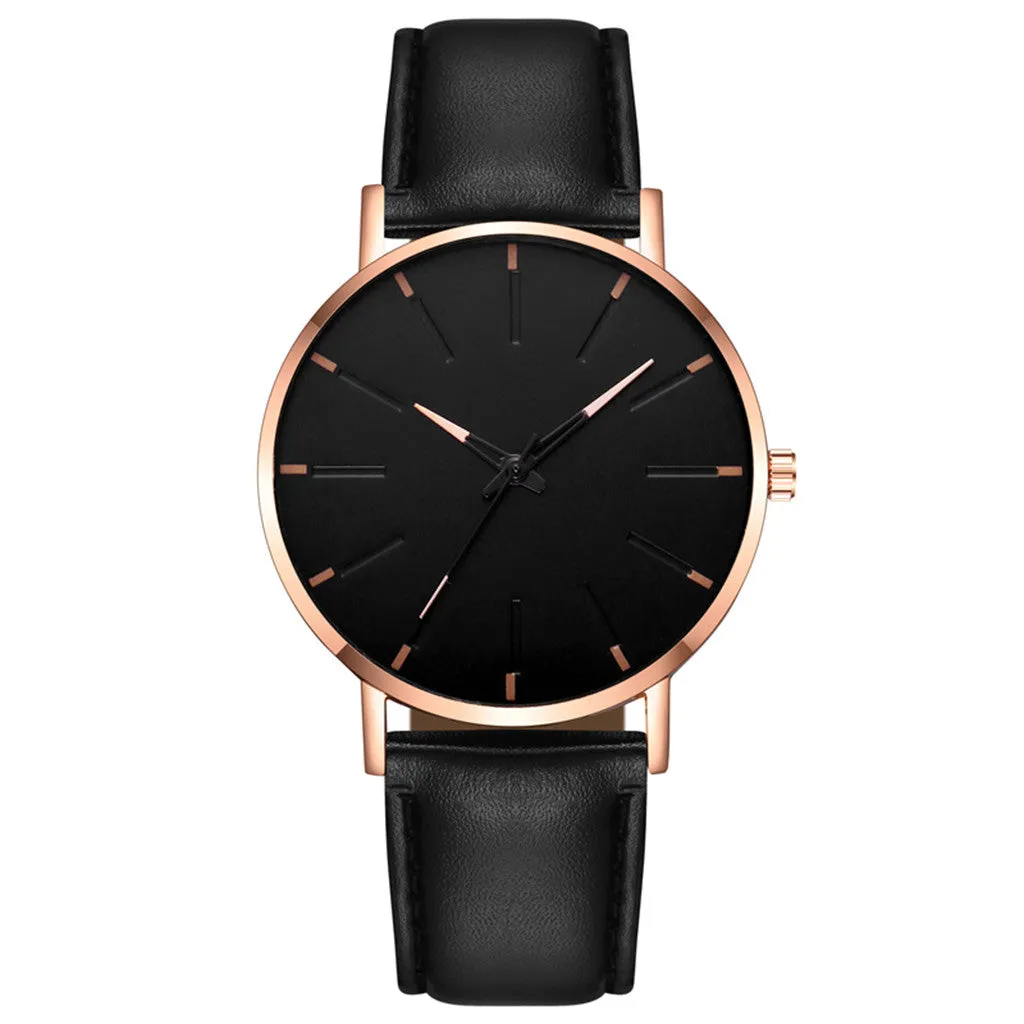 2021 Minimalist Men Business Stainless Steel Ultra Thin Watch
