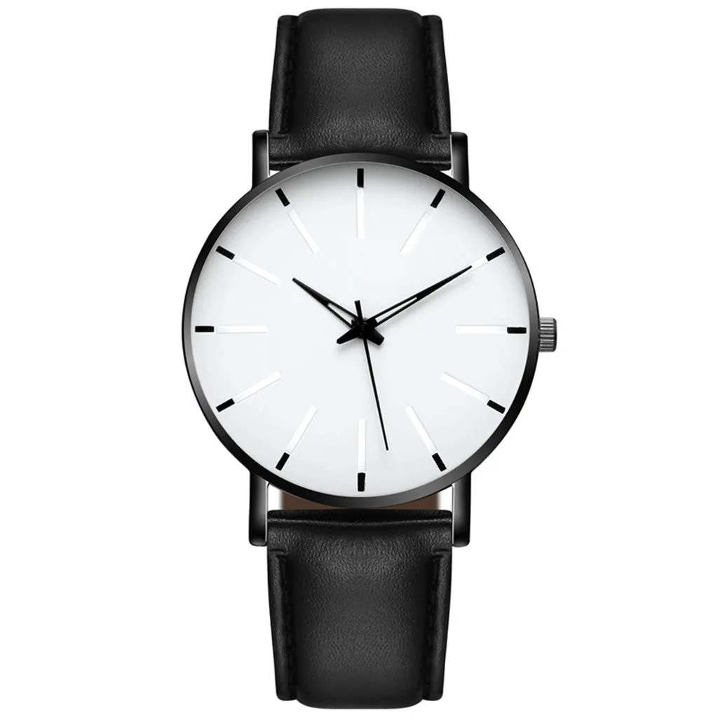 2021 Minimalist Men Business Stainless Steel Ultra Thin Watch