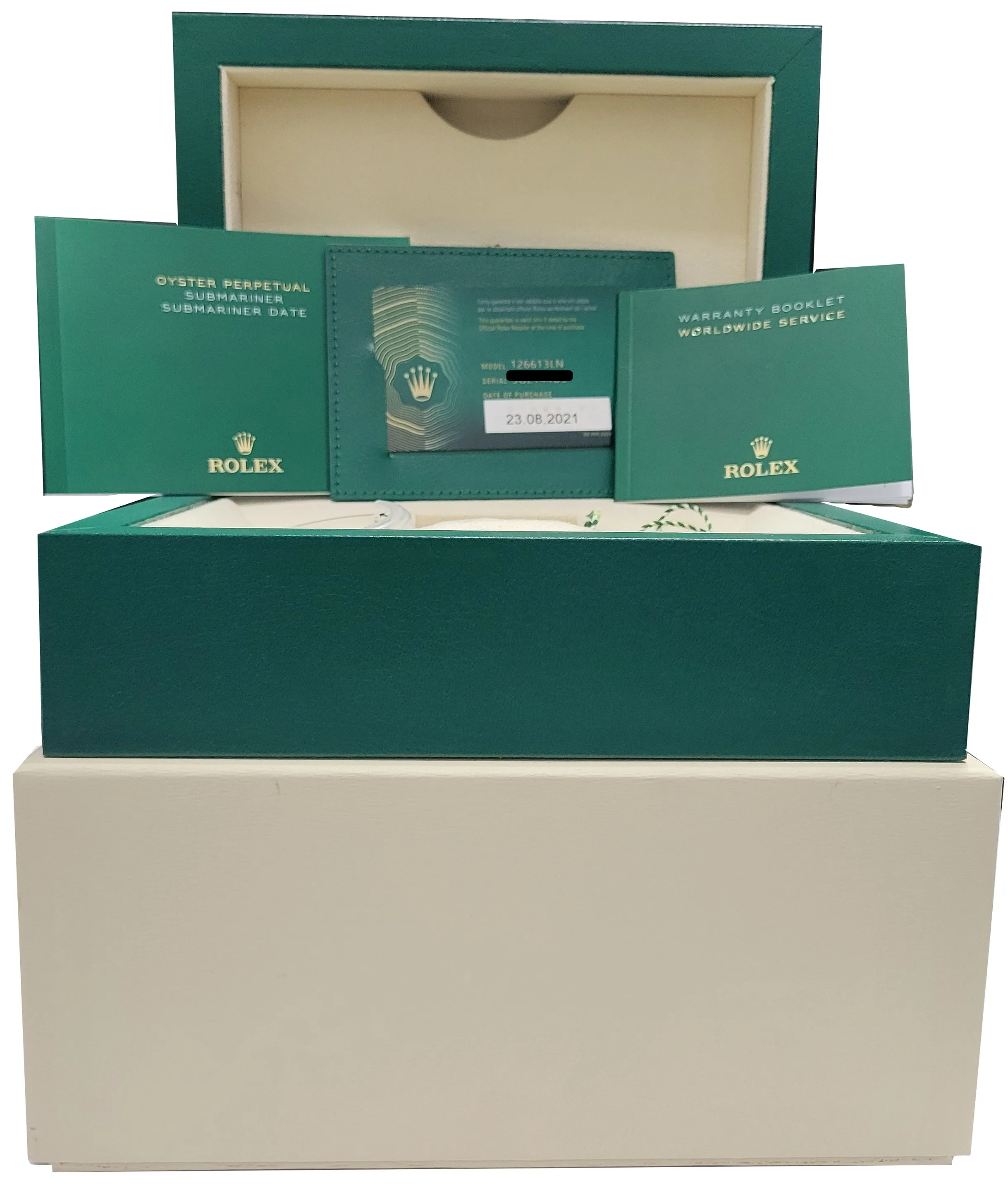 2021 MINT Rolex Submariner 41mm Ceramic Two-Tone Gold Black Watch 126613 LN