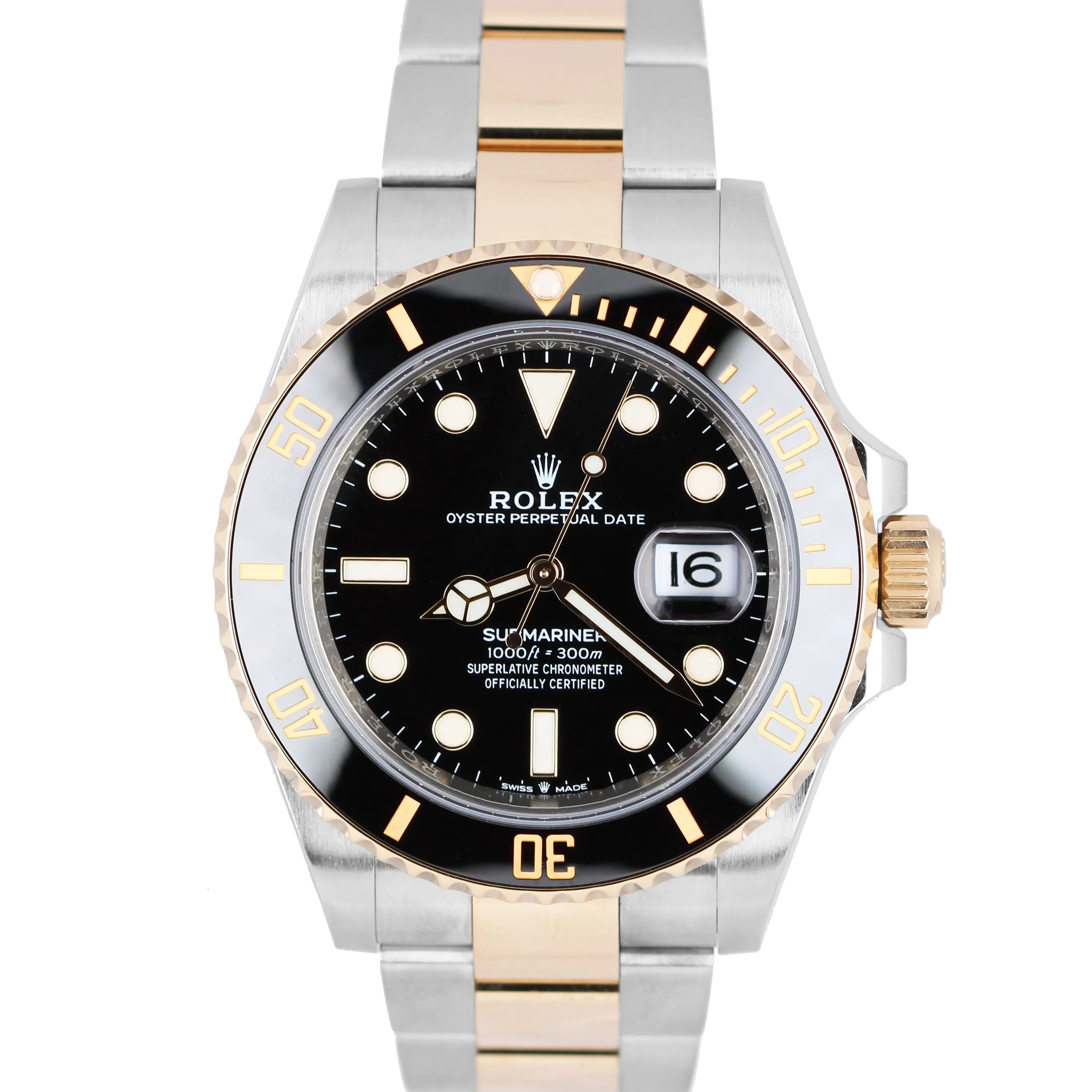 2021 MINT Rolex Submariner 41mm Ceramic Two-Tone Gold Black Watch 126613 LN