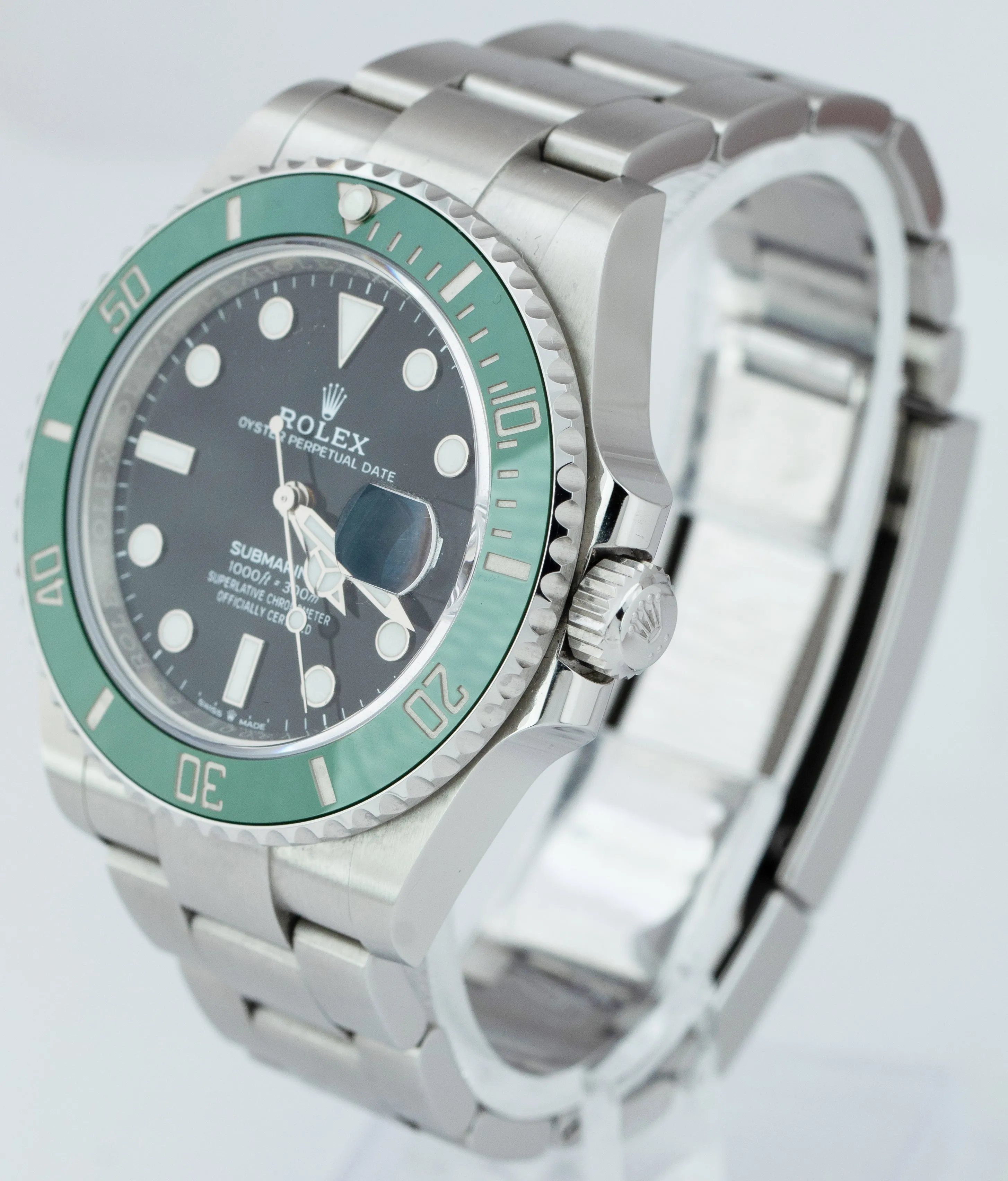 2021 Rolex Submariner 41mm Date GREEN KERMIT Stainless Ceramic Watch 126610 LV