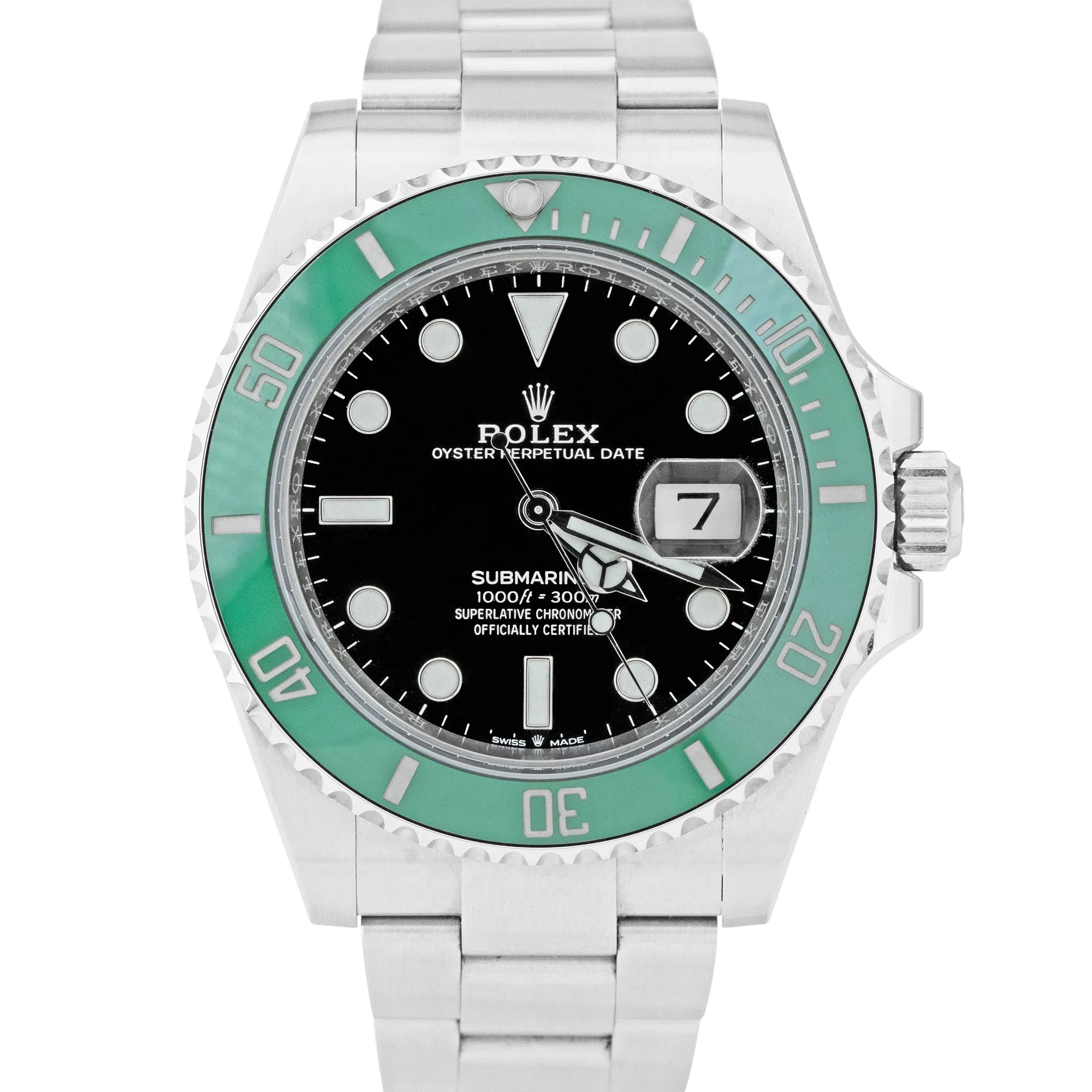 2021 Rolex Submariner 41mm Date GREEN KERMIT Stainless Ceramic Watch 126610 LV