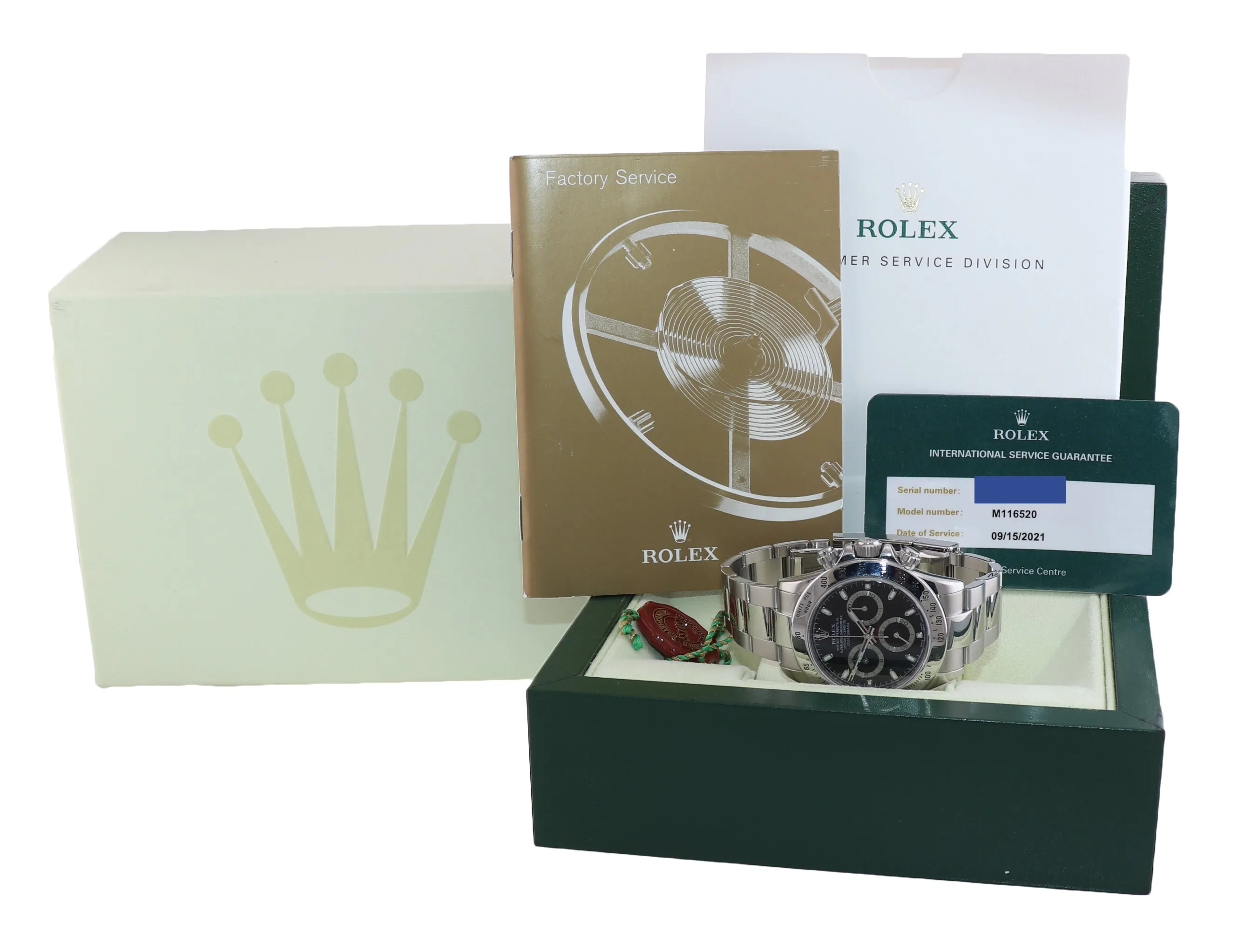 2021 RSC PAPERS 2012 Rolex Daytona 116520 Black Steel Newest Style Buckle Watch