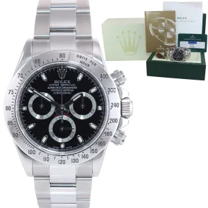 2021 RSC PAPERS 2012 Rolex Daytona 116520 Black Steel Newest Style Buckle Watch