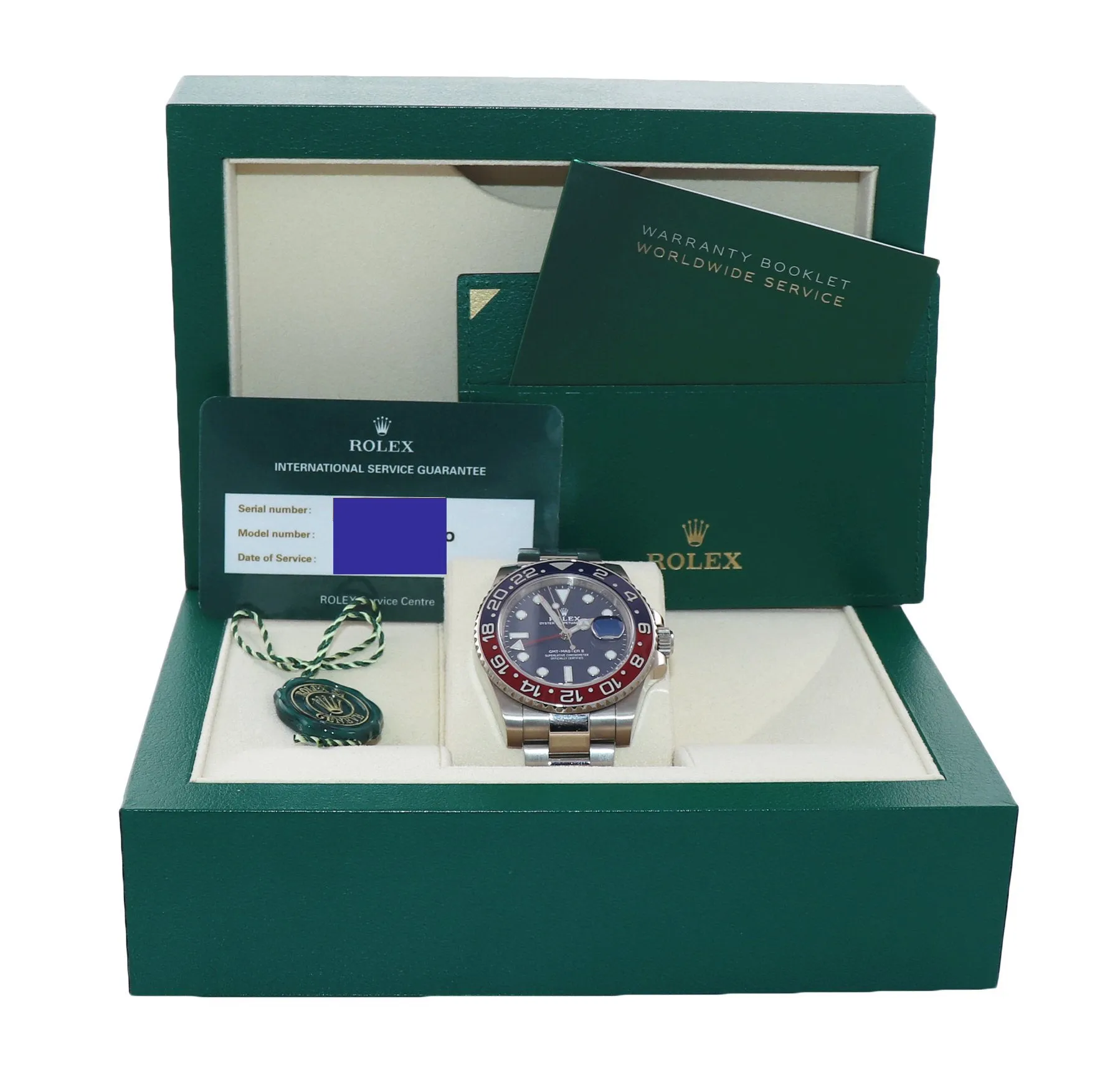 2021 RSC PAPERS Rolex GMT-Master II Pepsi 18K White Gold Blue 116719BLRO Watch
